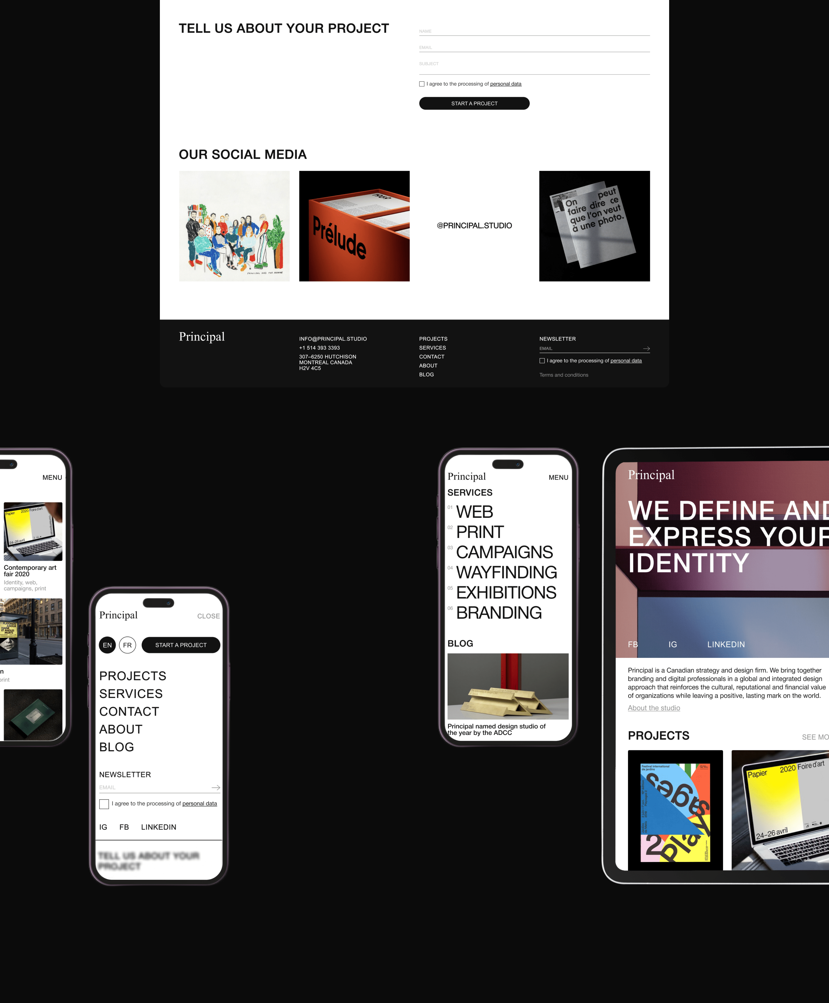 Principal | Studio site redesign concept — Изображение №3 — Интерфейсы, Брендинг на Dprofile
