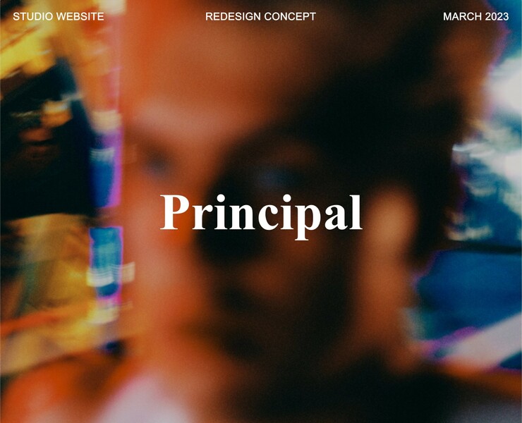 Principal | Studio site redesign concept — Интерфейсы, Брендинг на Dprofile