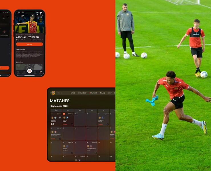 Arsenal Tula | mobile app — Интерфейсы, Брендинг на Dprofile