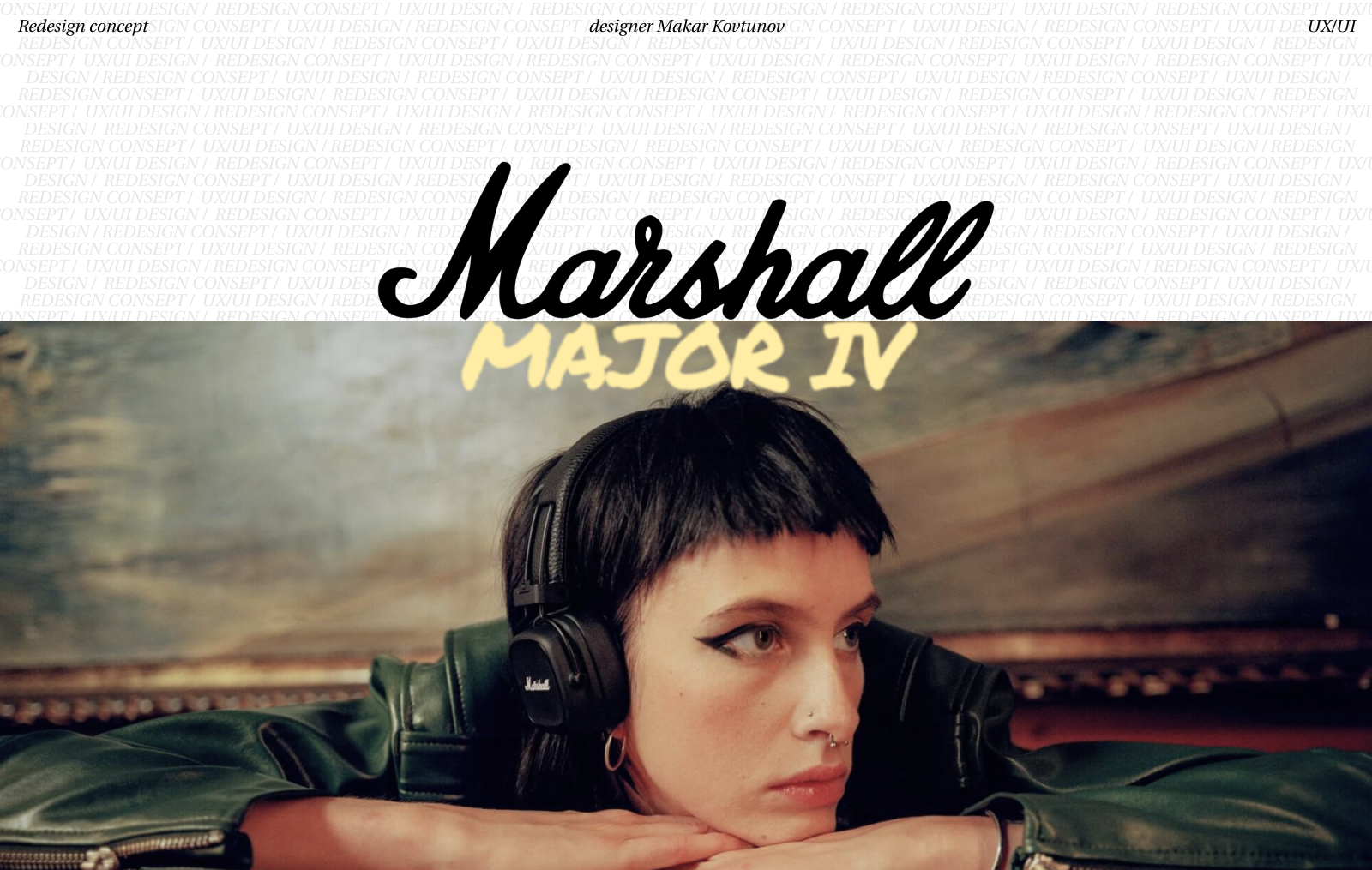 Marshall MAJOR IV Redesign concept — Изображение №1 — Интерфейсы, Брендинг на Dprofile