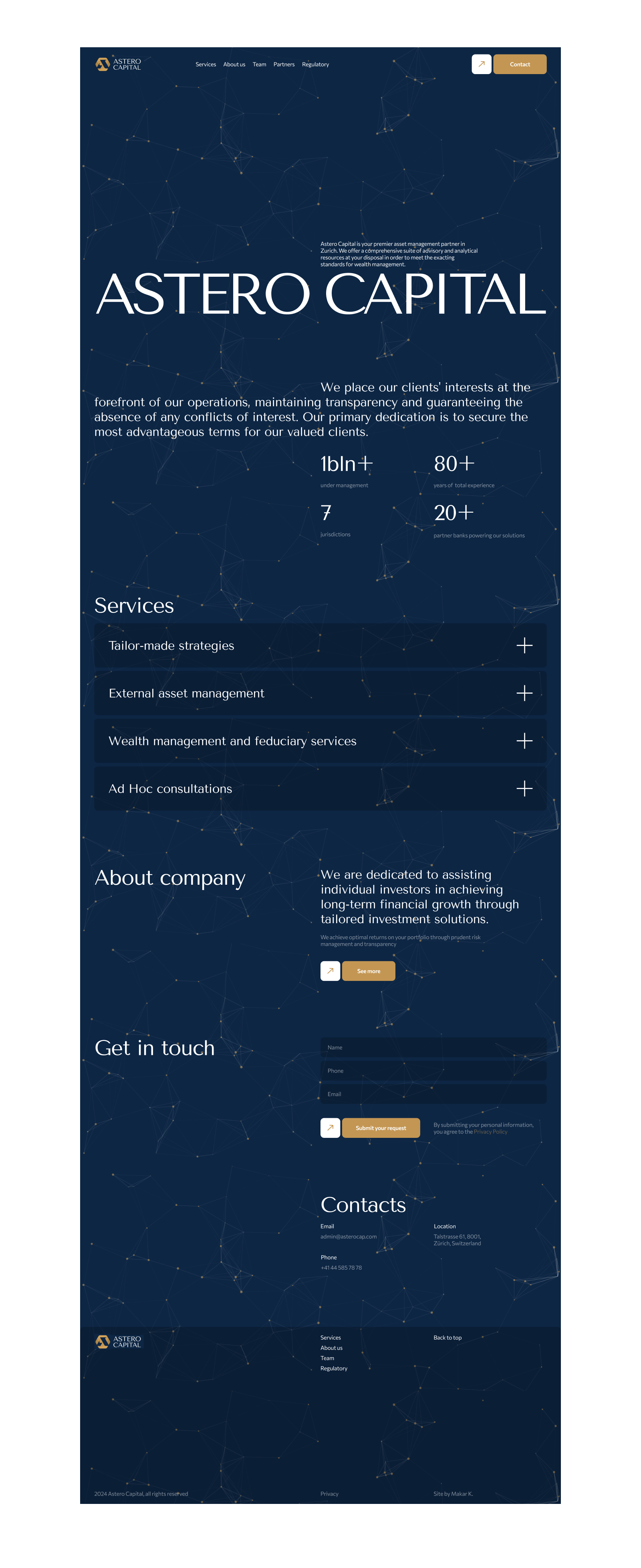 ASTERO CAPITAL / WEB — Изображение №3 — Интерфейсы, Брендинг на Dprofile