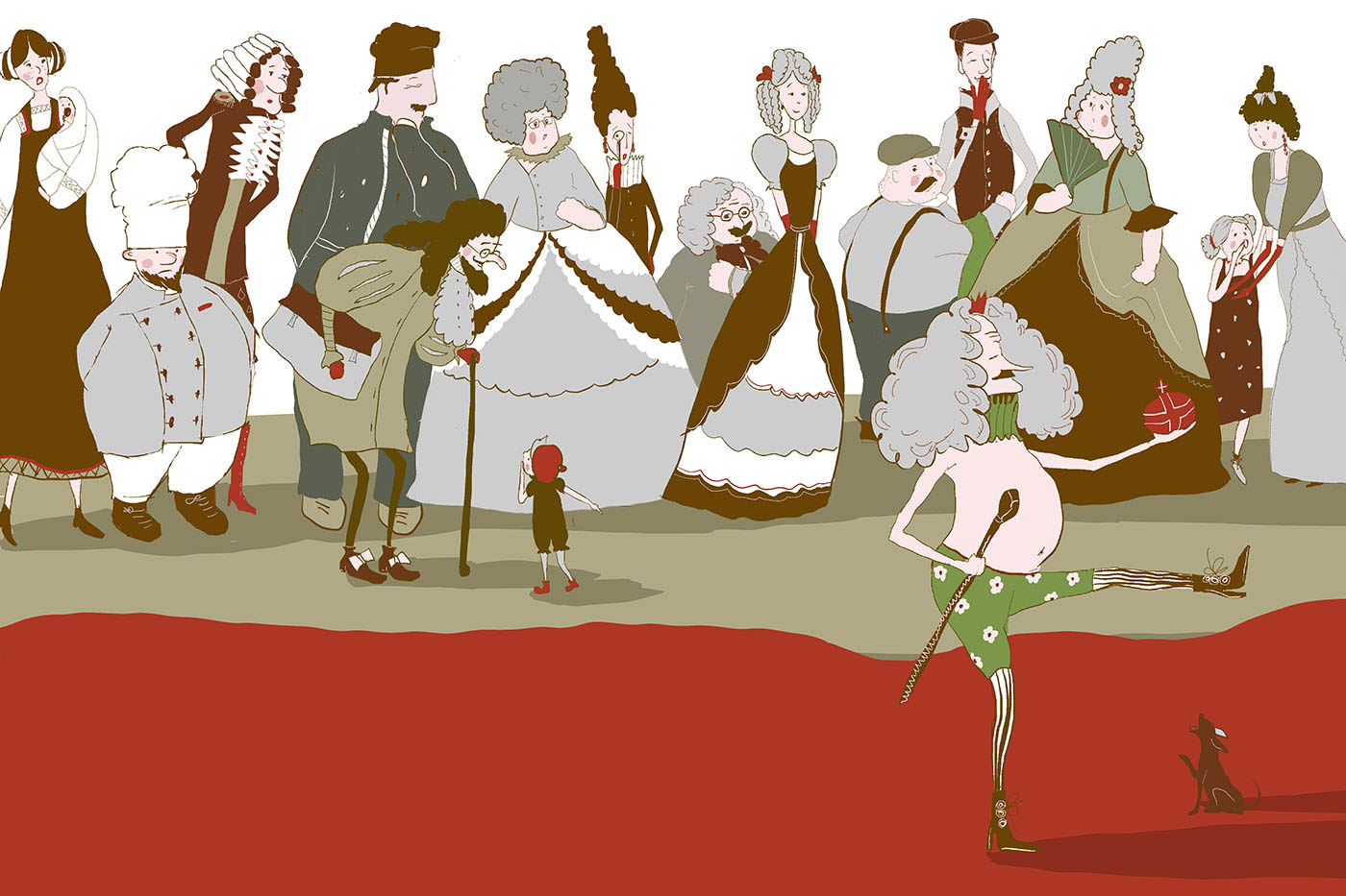 Иллюстрации к книге Г.Х. Андерсена Новое платье Короля — Изображение №9 — Иллюстрация, Графика на Dprofile