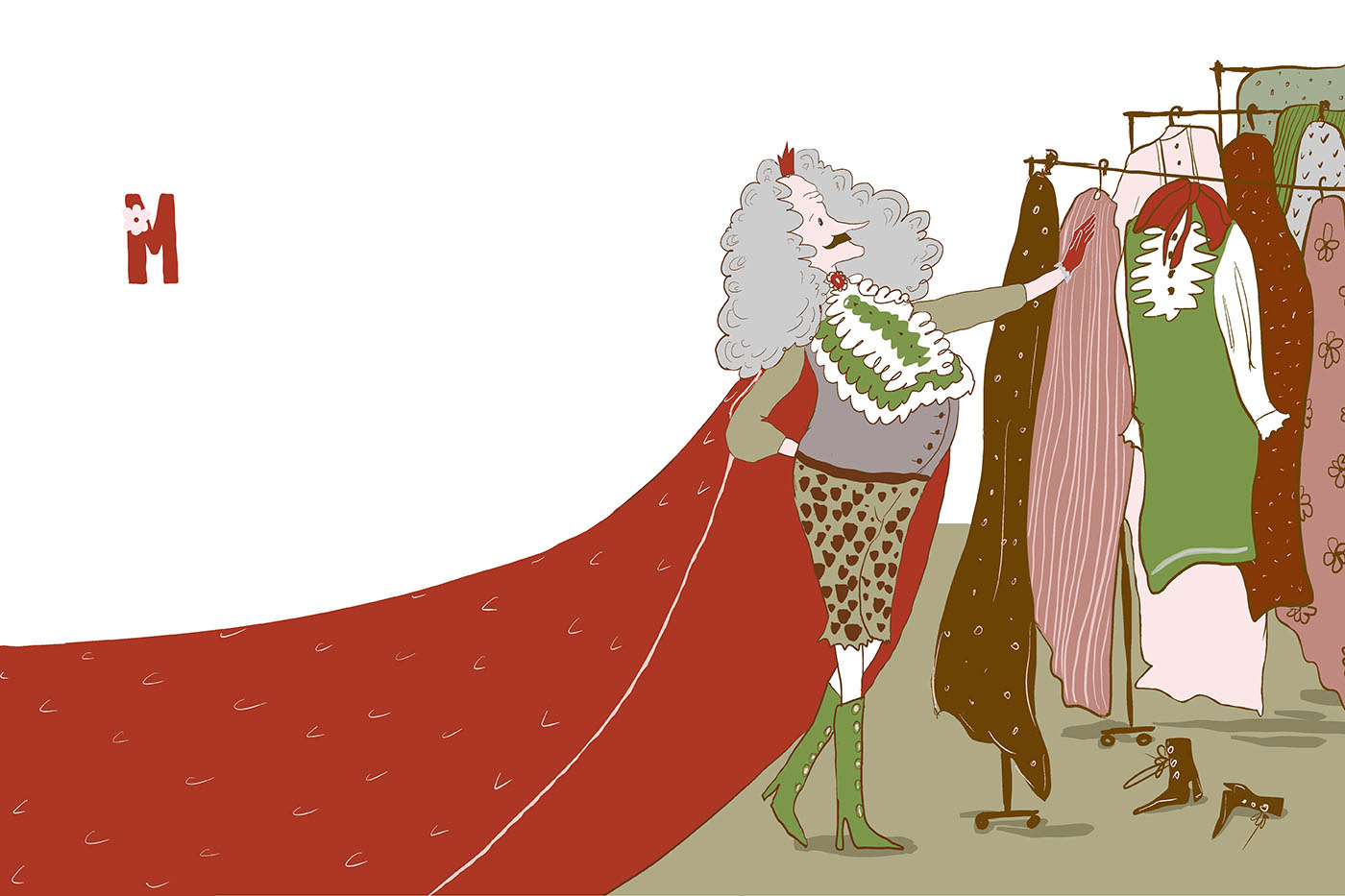 Иллюстрации к книге Г.Х. Андерсена Новое платье Короля — Изображение №3 — Иллюстрация, Графика на Dprofile