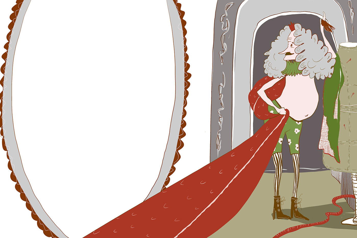 Иллюстрации к книге Г.Х. Андерсена Новое платье Короля — Изображение №8 — Иллюстрация, Графика на Dprofile