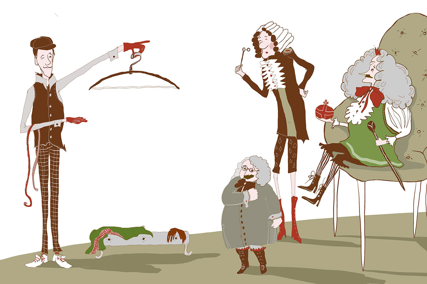 Иллюстрации к книге Г.Х. Андерсена Новое платье Короля — Изображение №6 — Иллюстрация, Графика на Dprofile