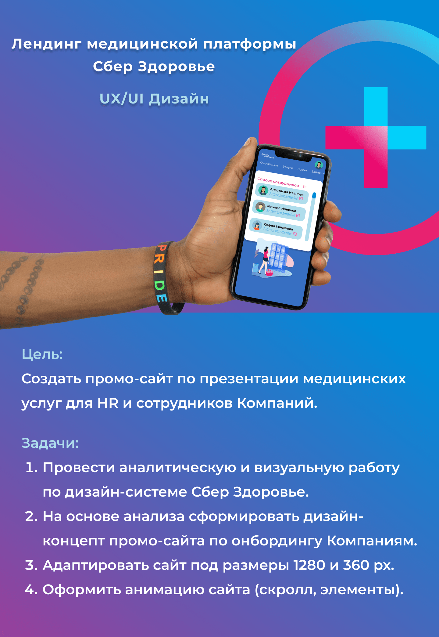 UX/UI Дизайн лендинга Сбер Здоровье — Изображение №1 — Интерфейсы на Dprofile