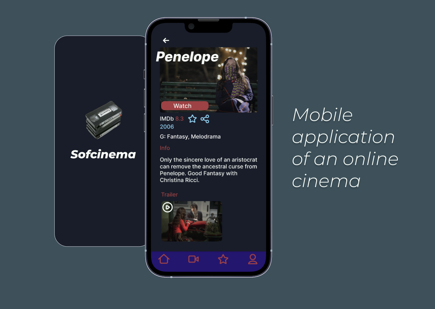 Online Cinema mobile app (study project) — Изображение №1 — Интерфейсы на Dprofile