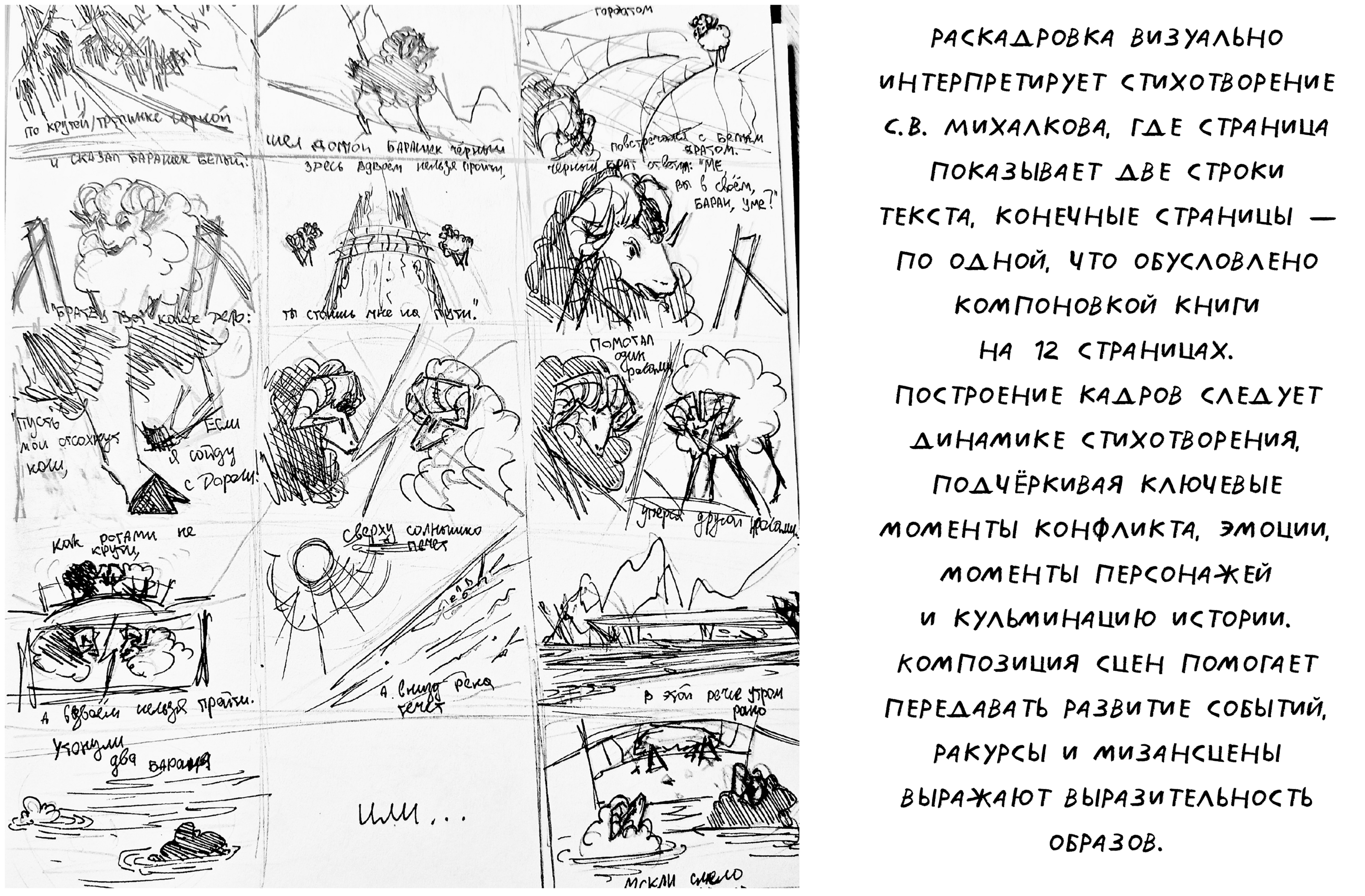 Сказка "Бараны" С.В. Михалкова — Изображение №3 — Иллюстрация, Графика на Dprofile