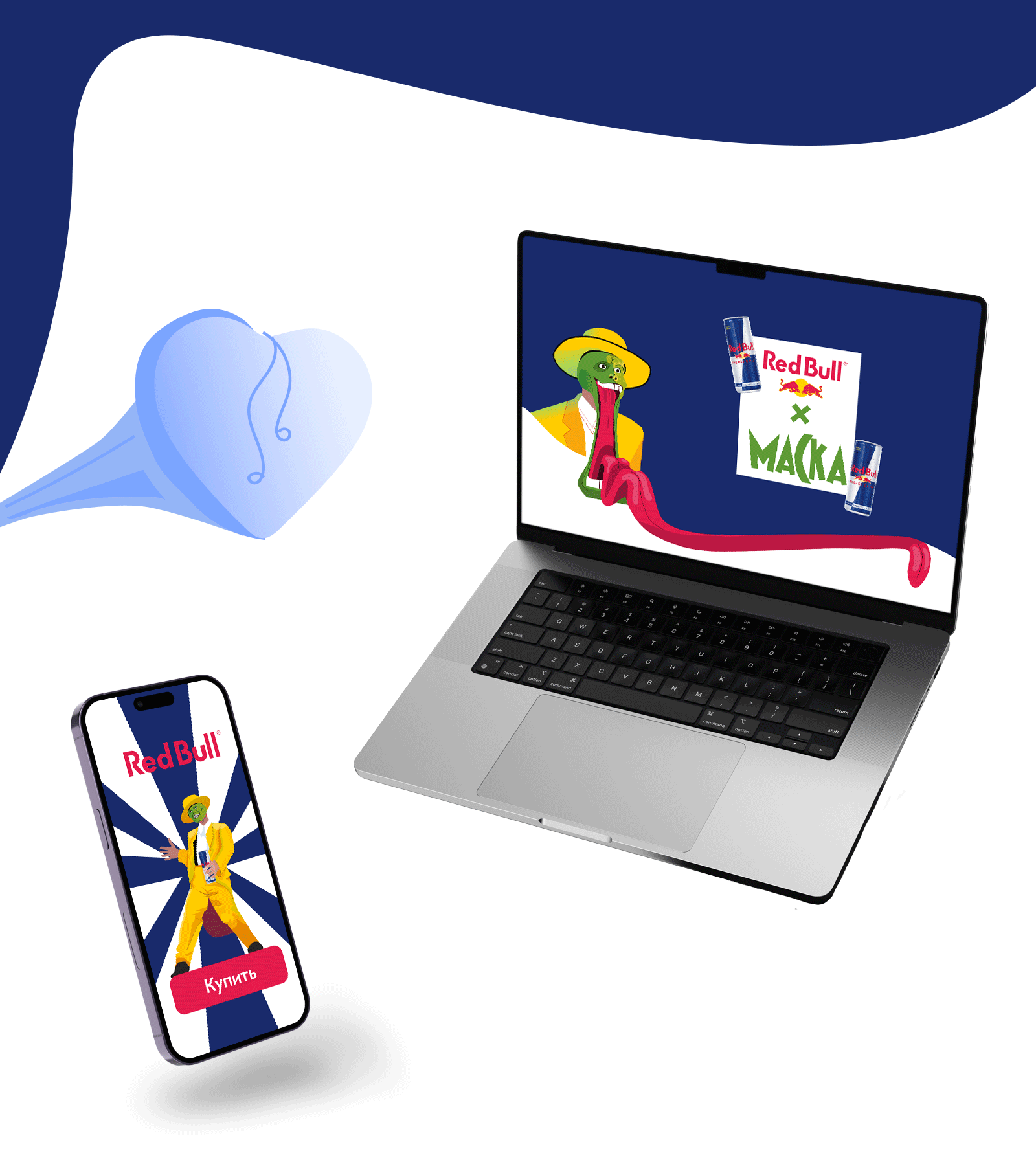 Red Bull х Маска. Рекламная иллюстрация — Изображение №5 — Иллюстрация на Dprofile
