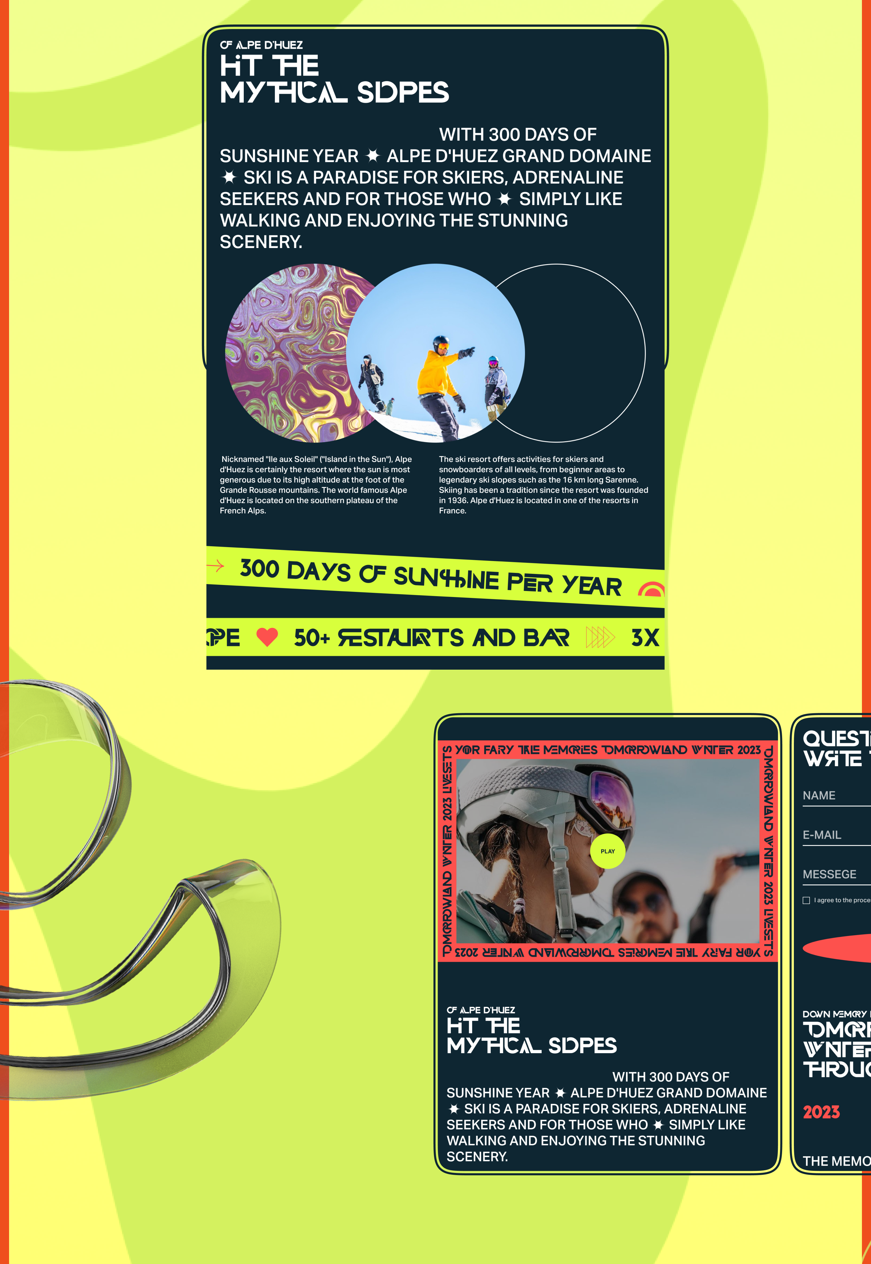Re —design Landing page for Tomorrowland Winter — Изображение №11 — Интерфейсы, Графика на Dprofile