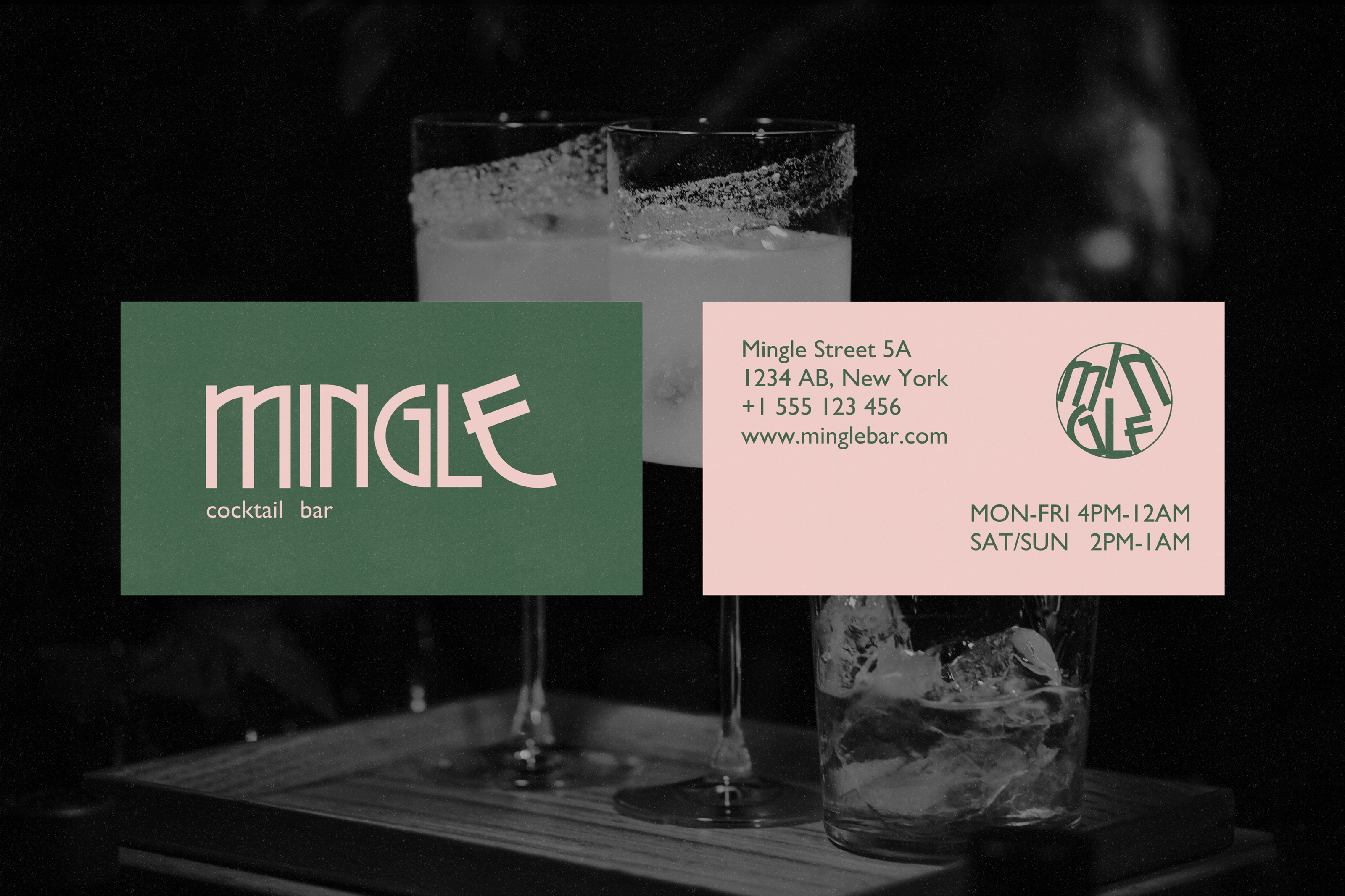 Mingle Cocktail Bar: Brand Identity & Menu Design — Изображение №6 — Брендинг, Графика на Dprofile