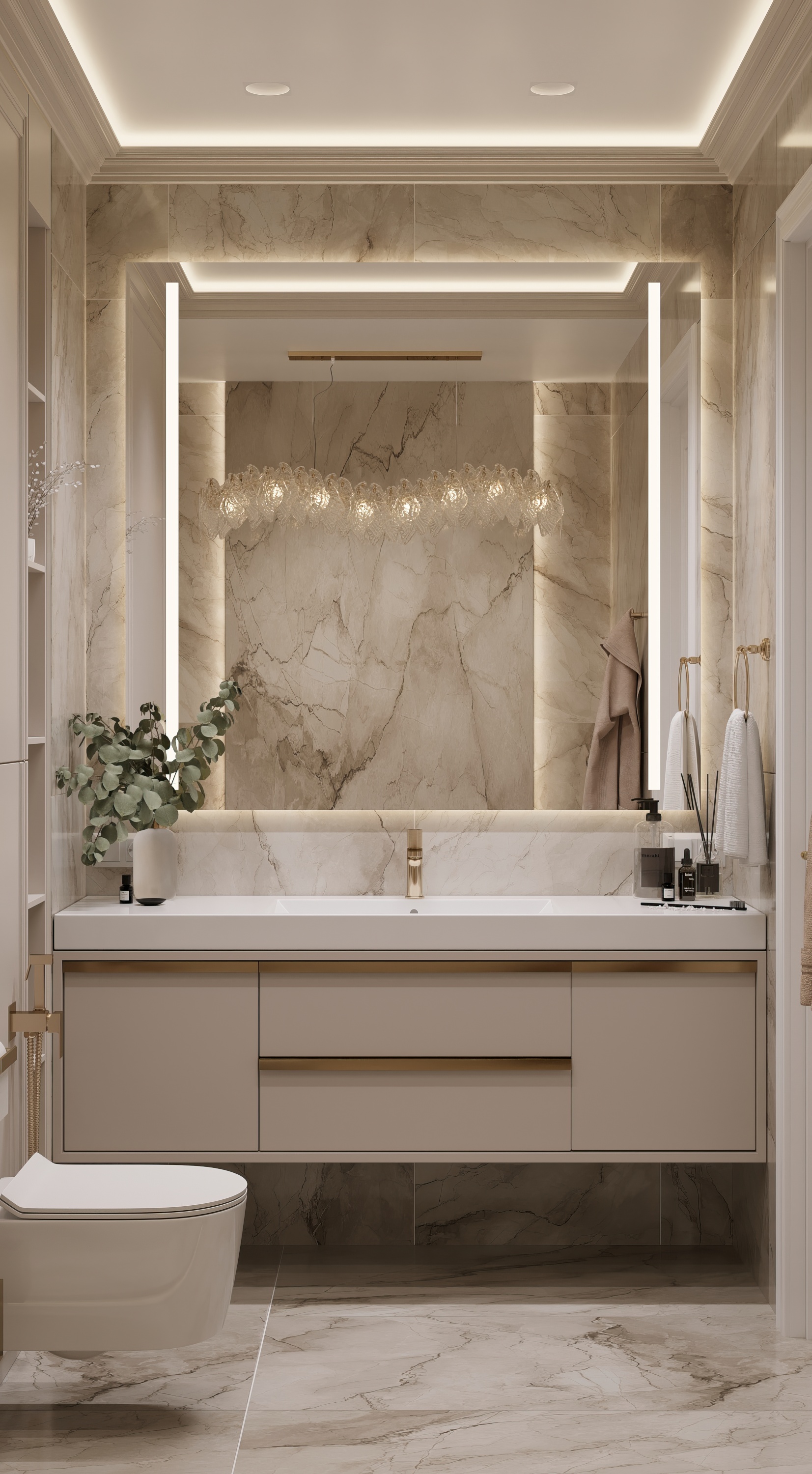 Дизайн ванной комнаты в элитной недвижимости — Изображение №1 — 3D на Dprofile