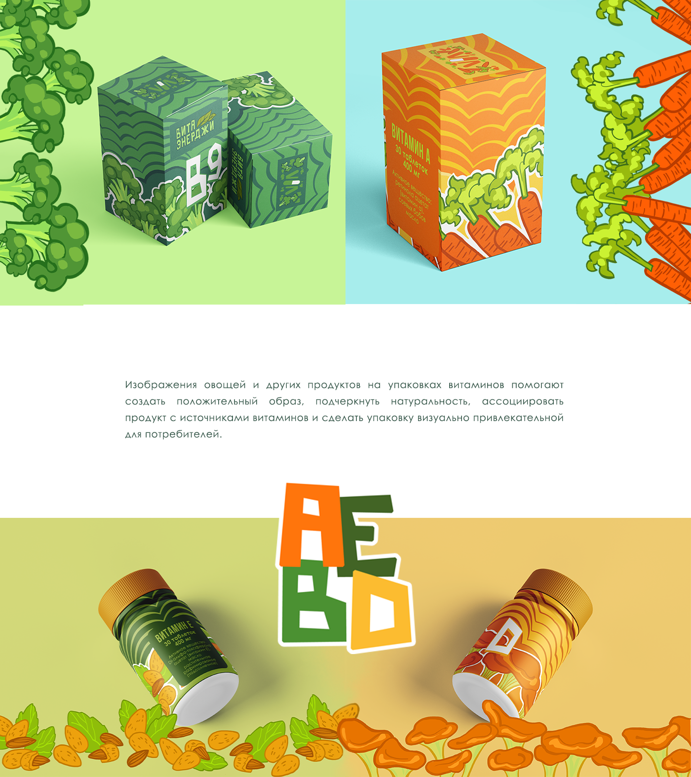 Серия упаковок для витаминов — Изображение №3 — Брендинг, Иллюстрация на Dprofile