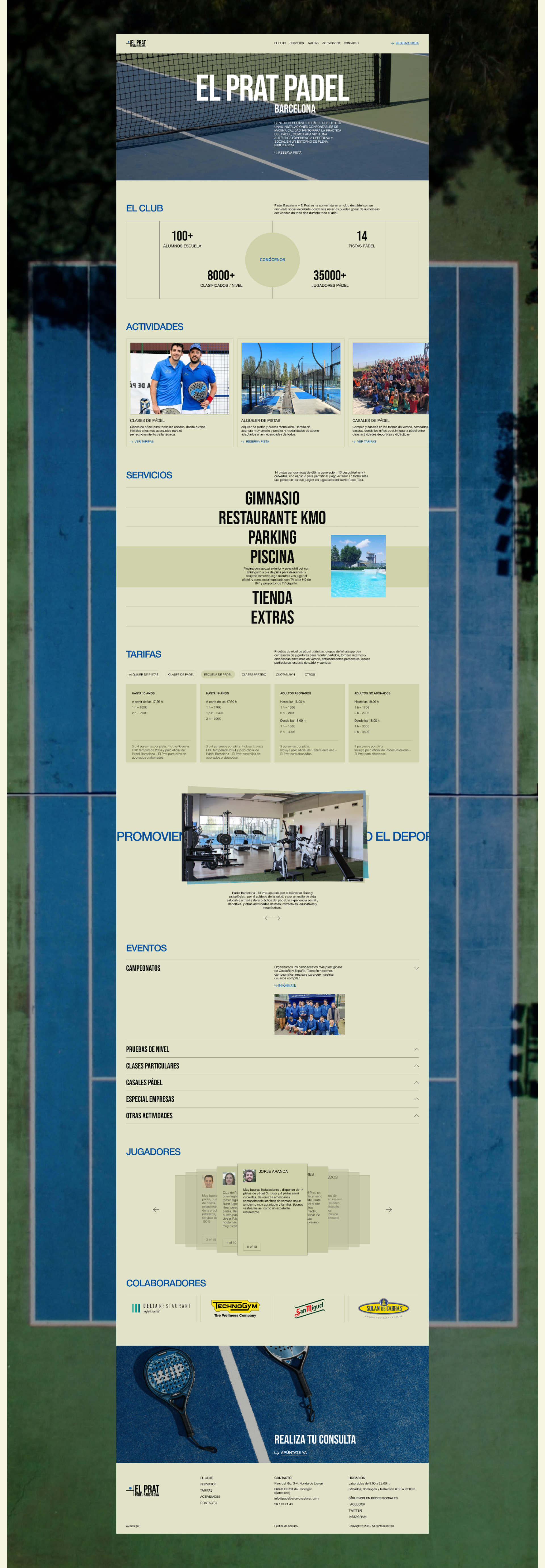 Barcelona Padel — Изображение №3 — Интерфейсы на Dprofile