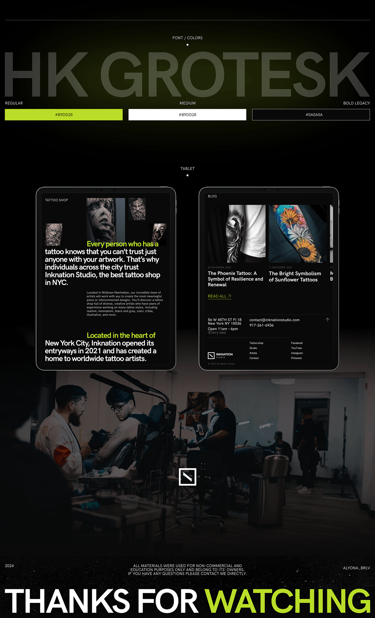 Inknation studio | Concept landing page — Изображение №4 — Интерфейсы, Анимация на Dprofile