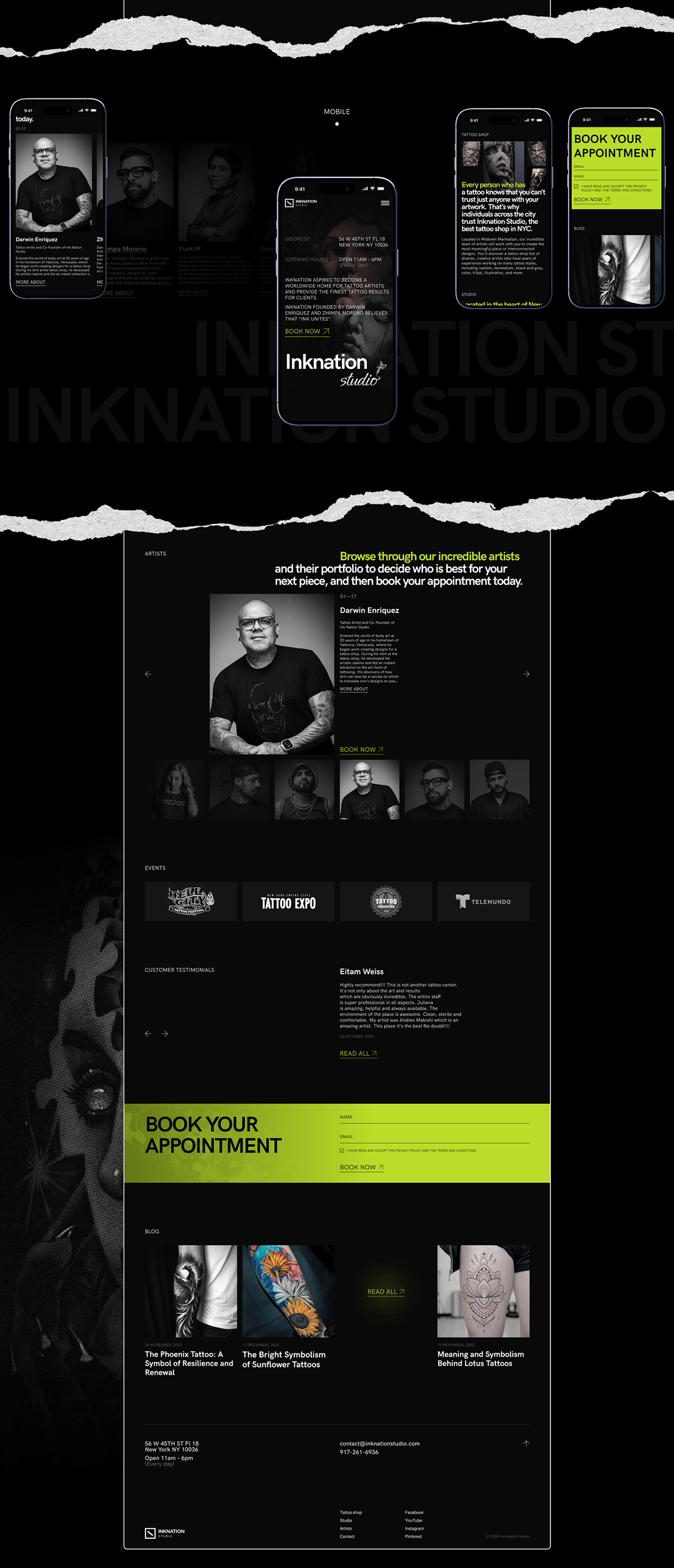 Inknation studio | Concept landing page — Изображение №3 — Интерфейсы, Анимация на Dprofile