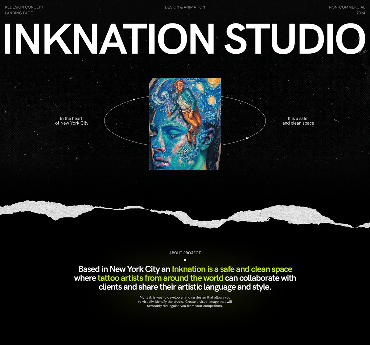 Inknation studio | Concept landing page — Изображение №1 — Интерфейсы, Анимация на Dprofile