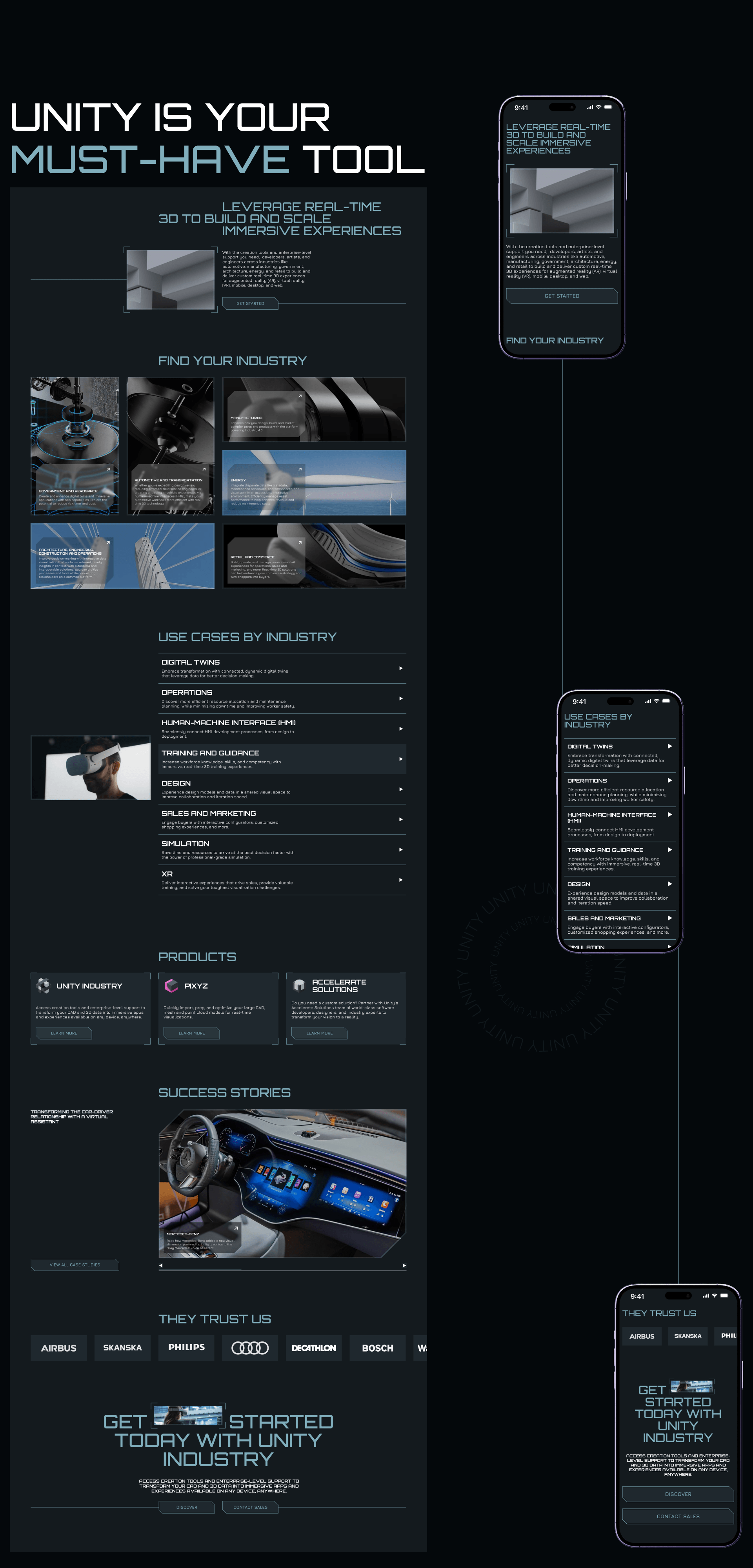 Unity | Corporate website redesign — Изображение №5 — Интерфейсы, Анимация на Dprofile