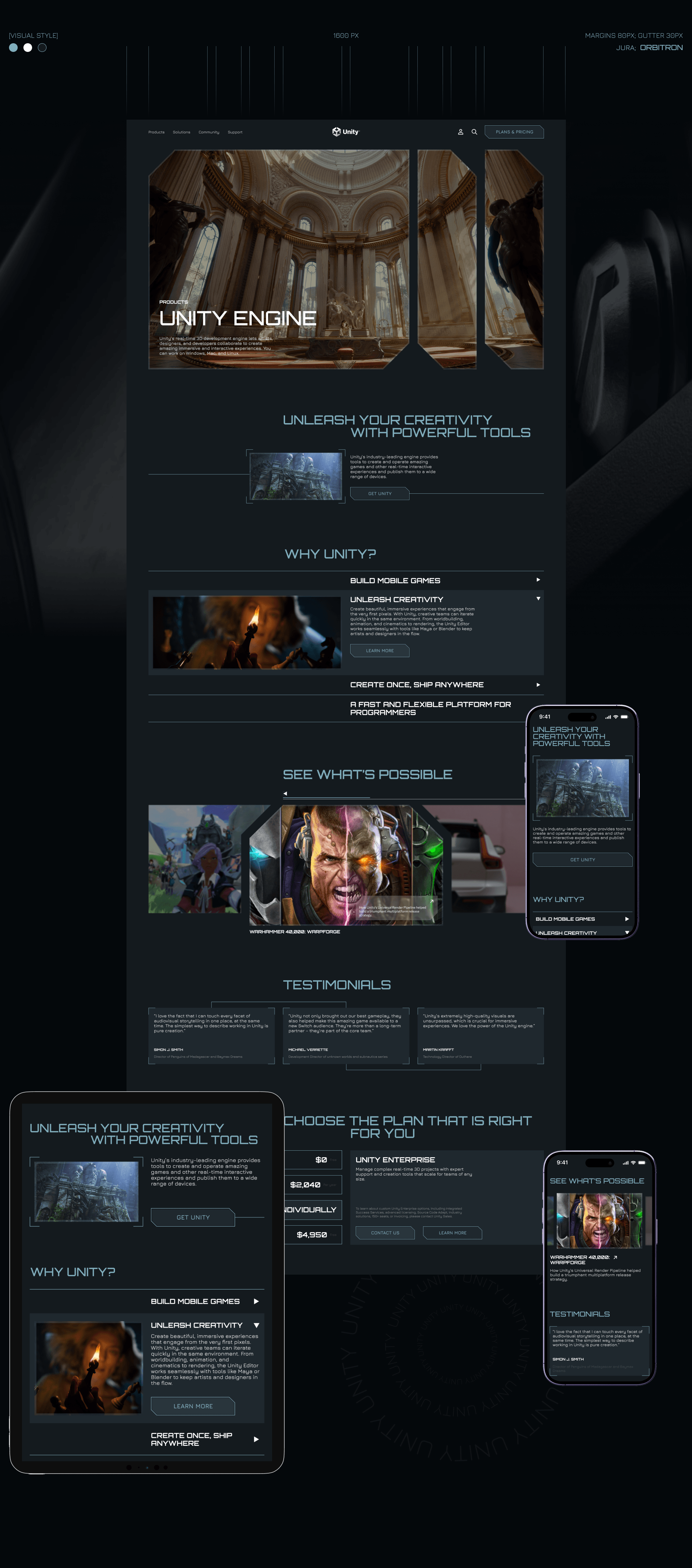 Unity | Corporate website redesign — Изображение №8 — Интерфейсы, Анимация на Dprofile