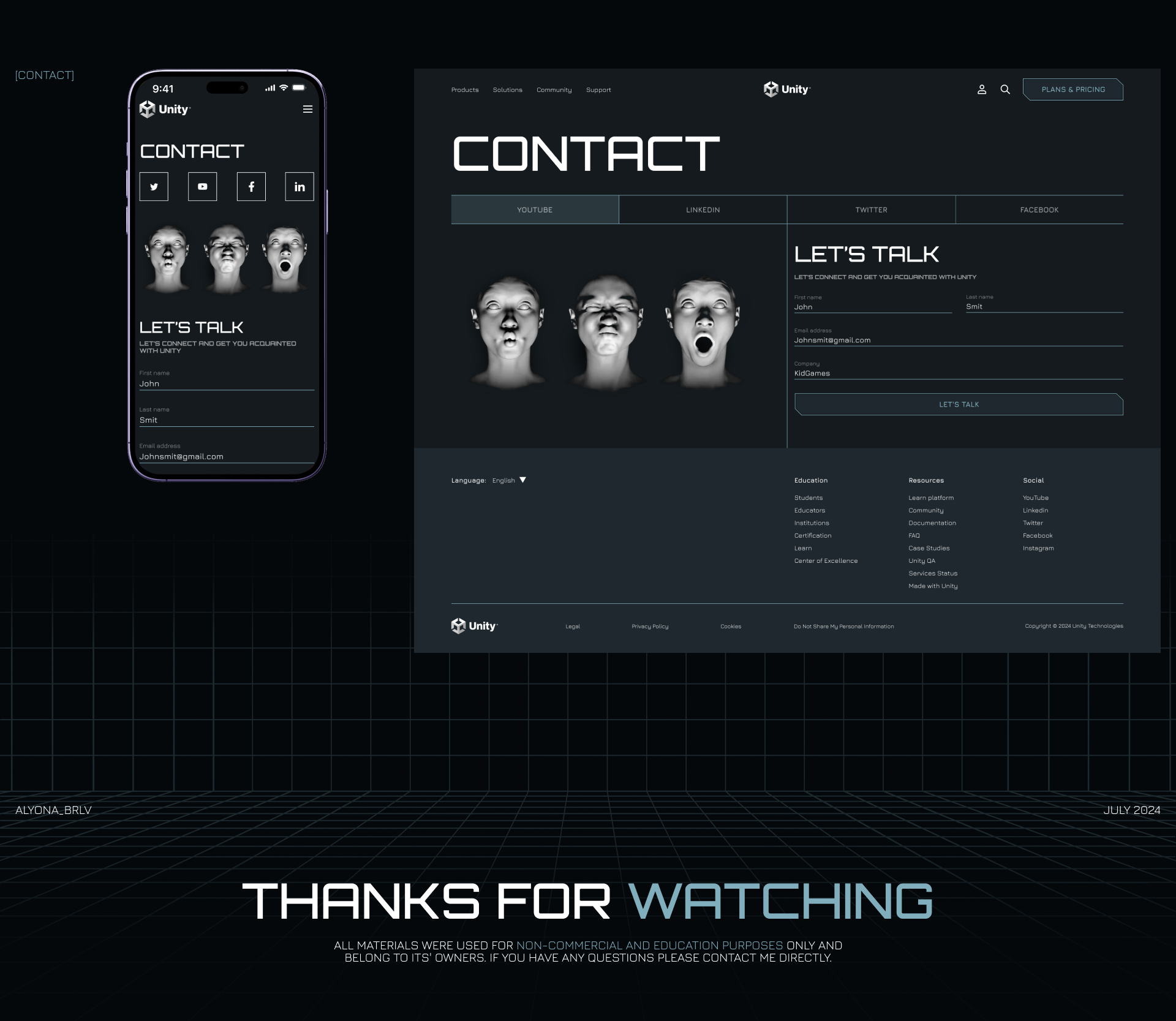 Unity | Corporate website redesign — Изображение №10 — Интерфейсы, Анимация на Dprofile
