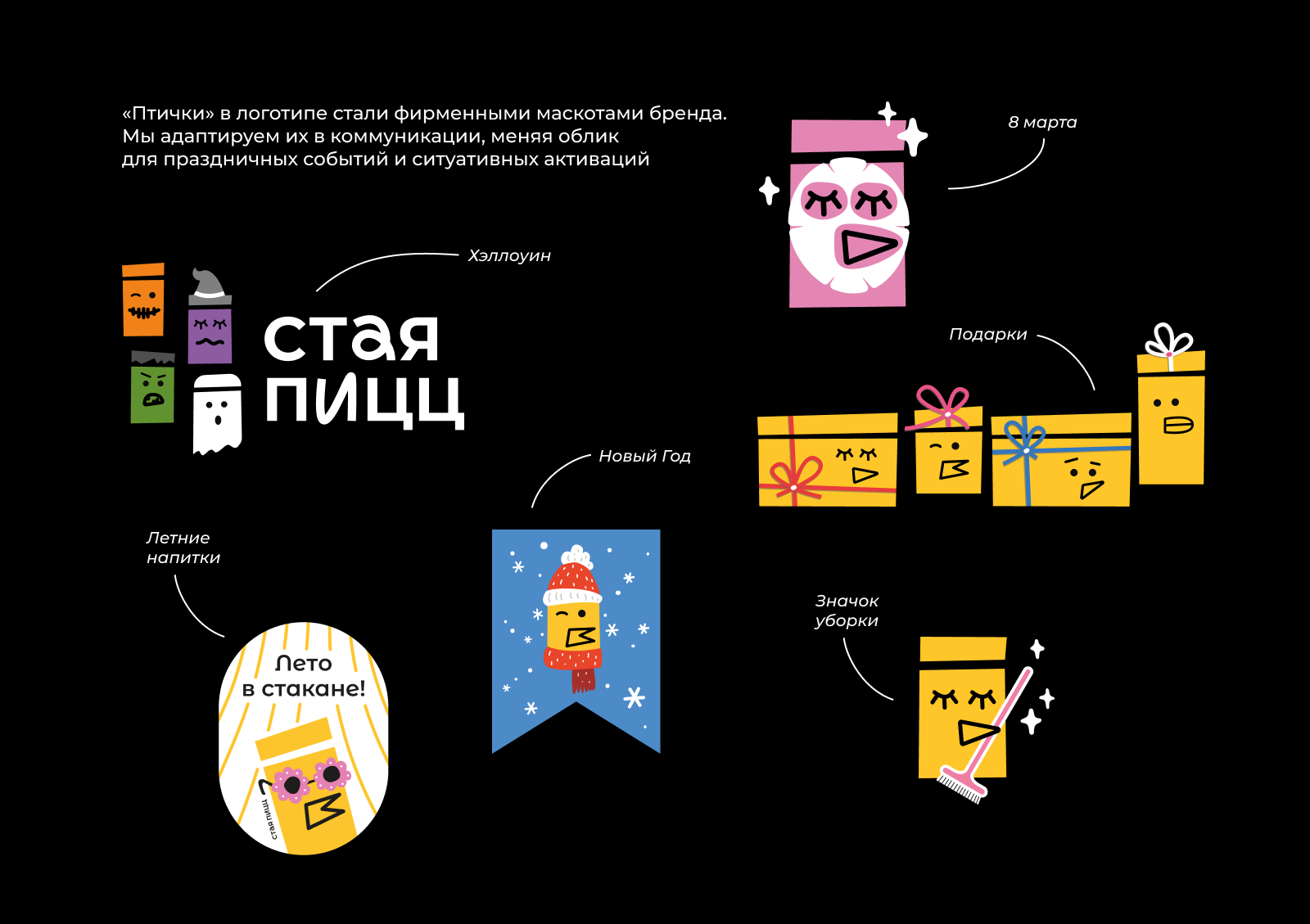 Ребрендинг пиццерии Стая пицц — Изображение №16 — Брендинг на Dprofile
