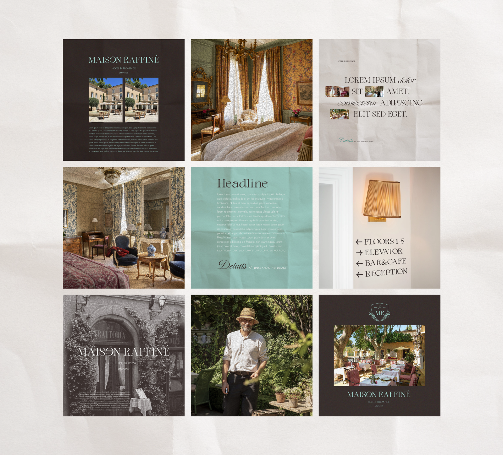 Brand design for European hotel in Provence France — Изображение №12 — Брендинг на Dprofile