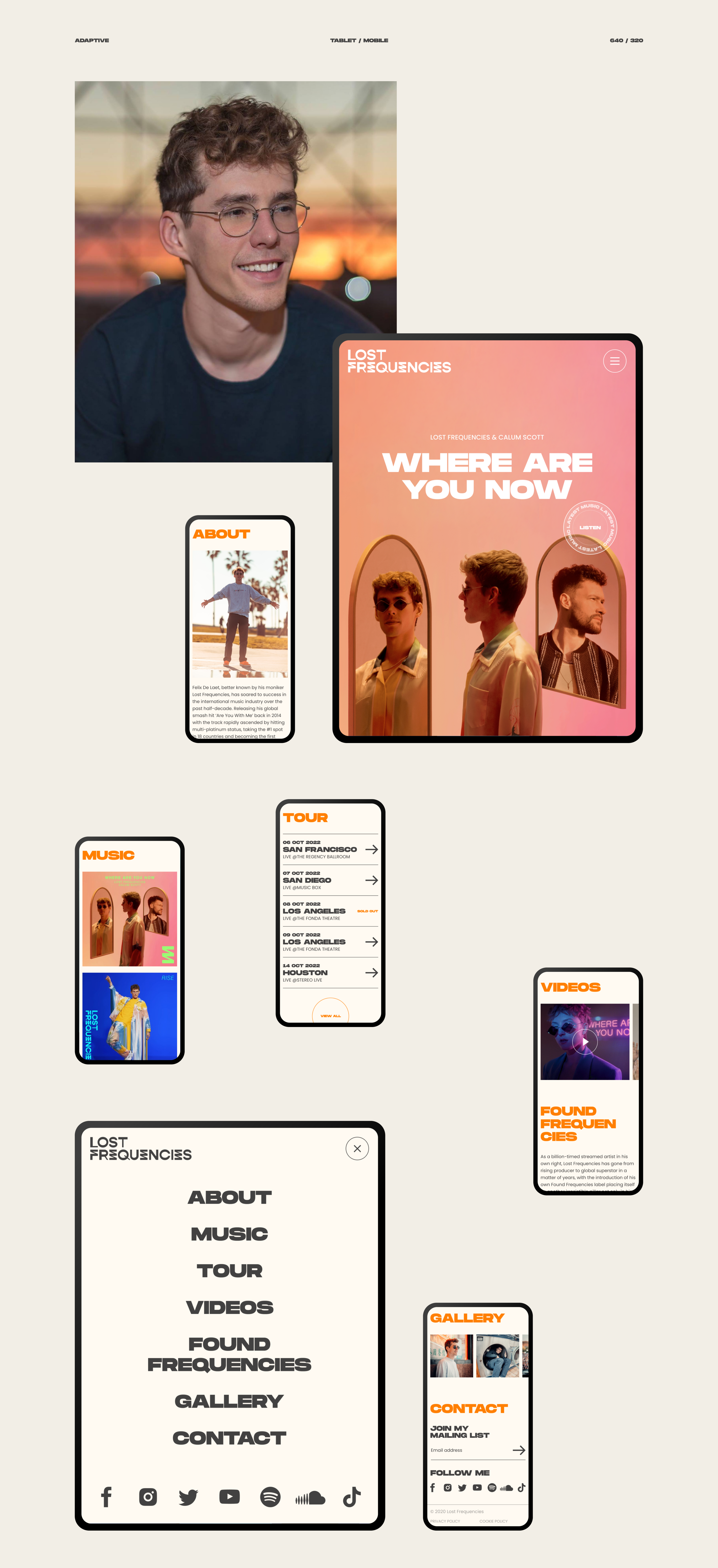 Lost Frequencies | Website Design Concept — Изображение №6 — Интерфейсы на Dprofile