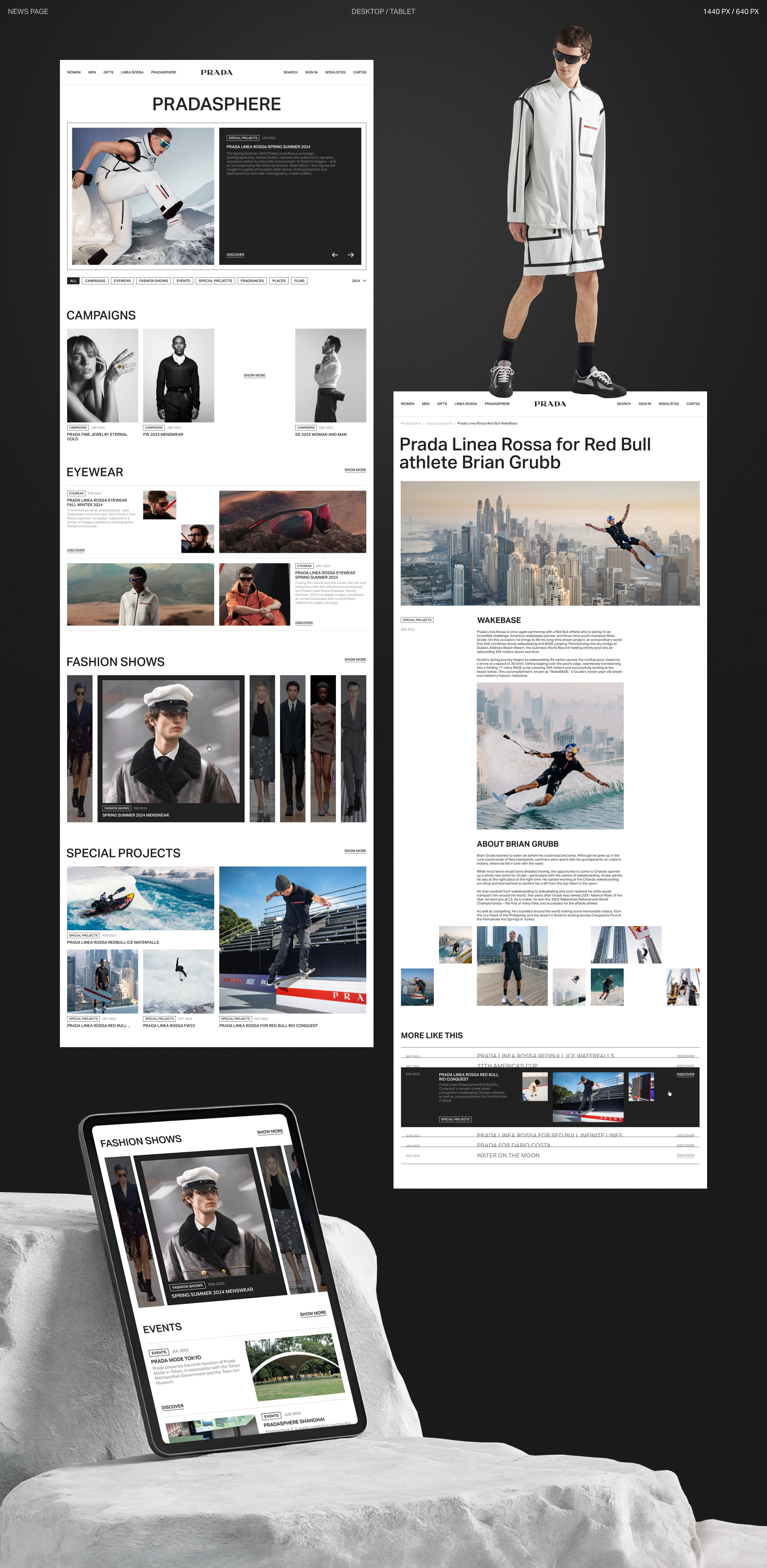 PRADA | E-COMMERCE REDESIGN — Изображение №11 — Интерфейсы на Dprofile