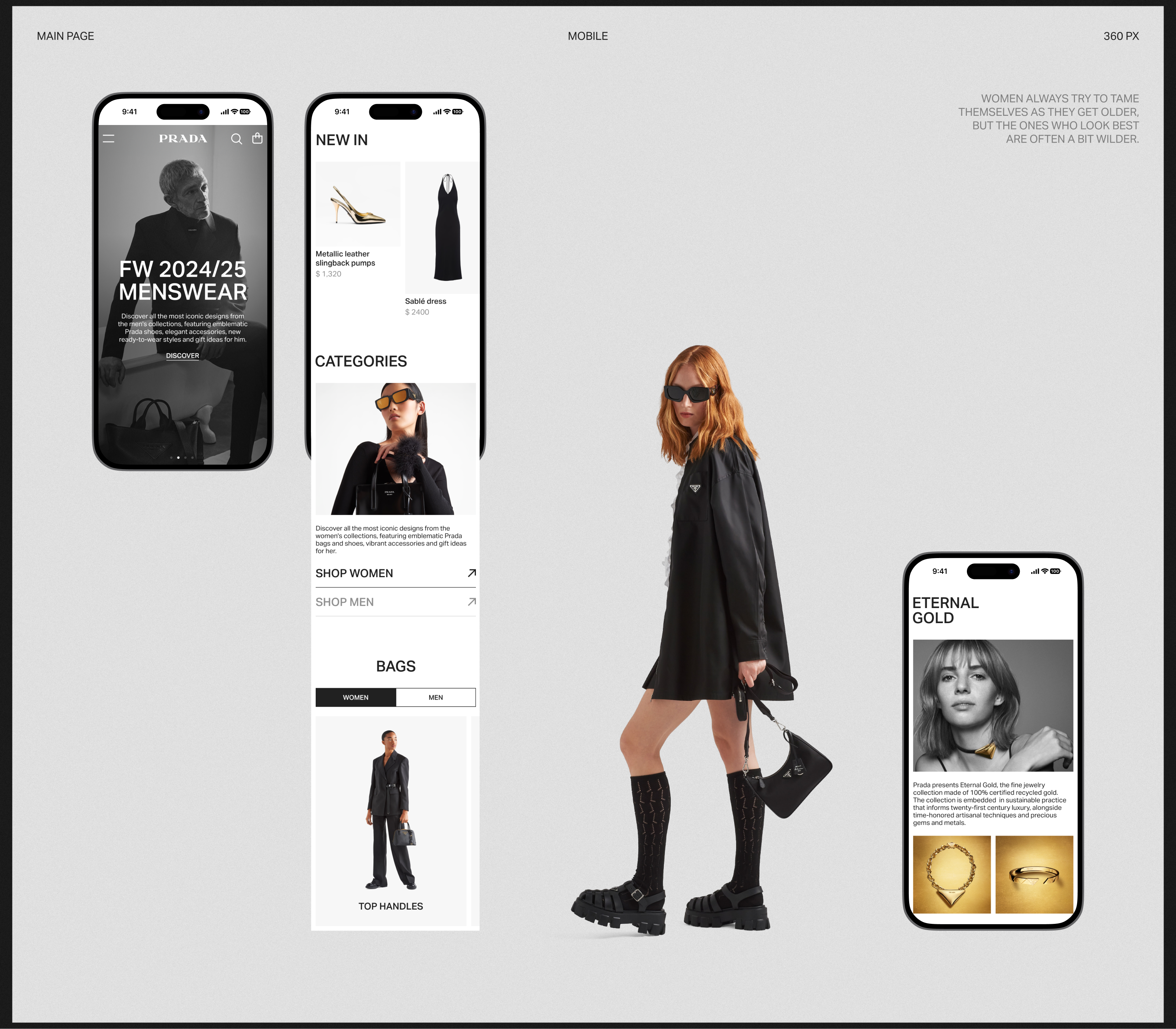 PRADA | E-COMMERCE REDESIGN — Изображение №4 — Интерфейсы на Dprofile