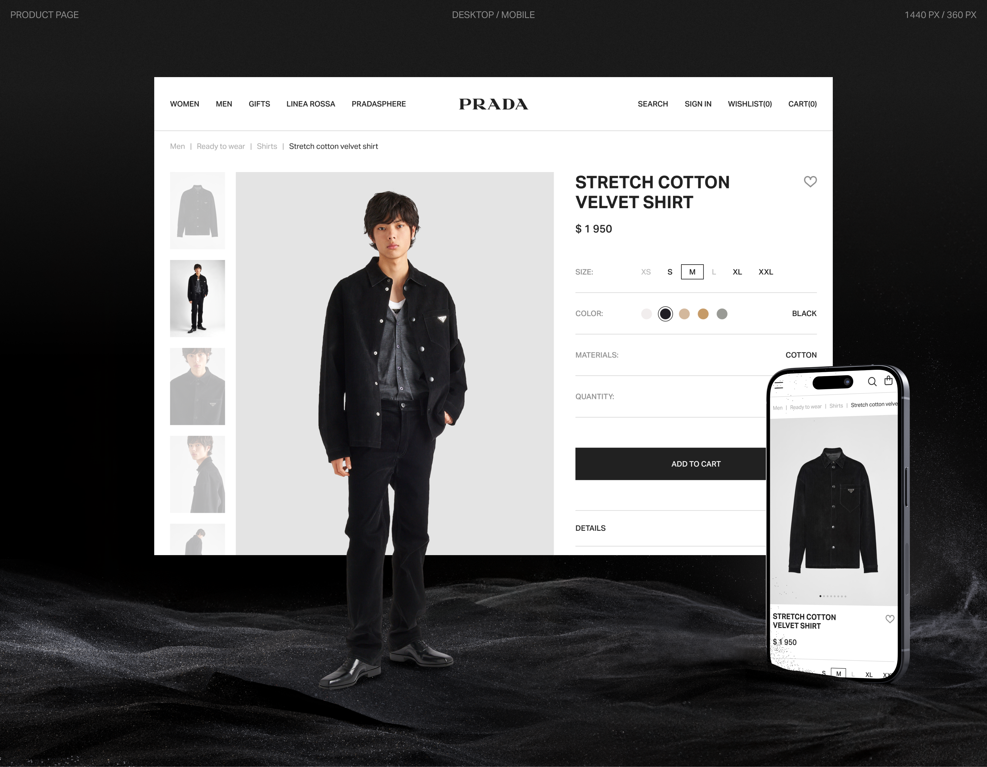 PRADA | E-COMMERCE REDESIGN — Изображение №9 — Интерфейсы на Dprofile