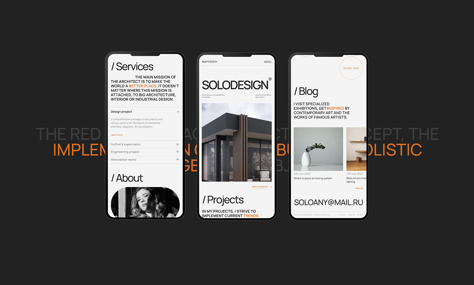 SOLODESIGN © Architecture & Interior website design — Изображение №3 — Интерфейсы на Dprofile