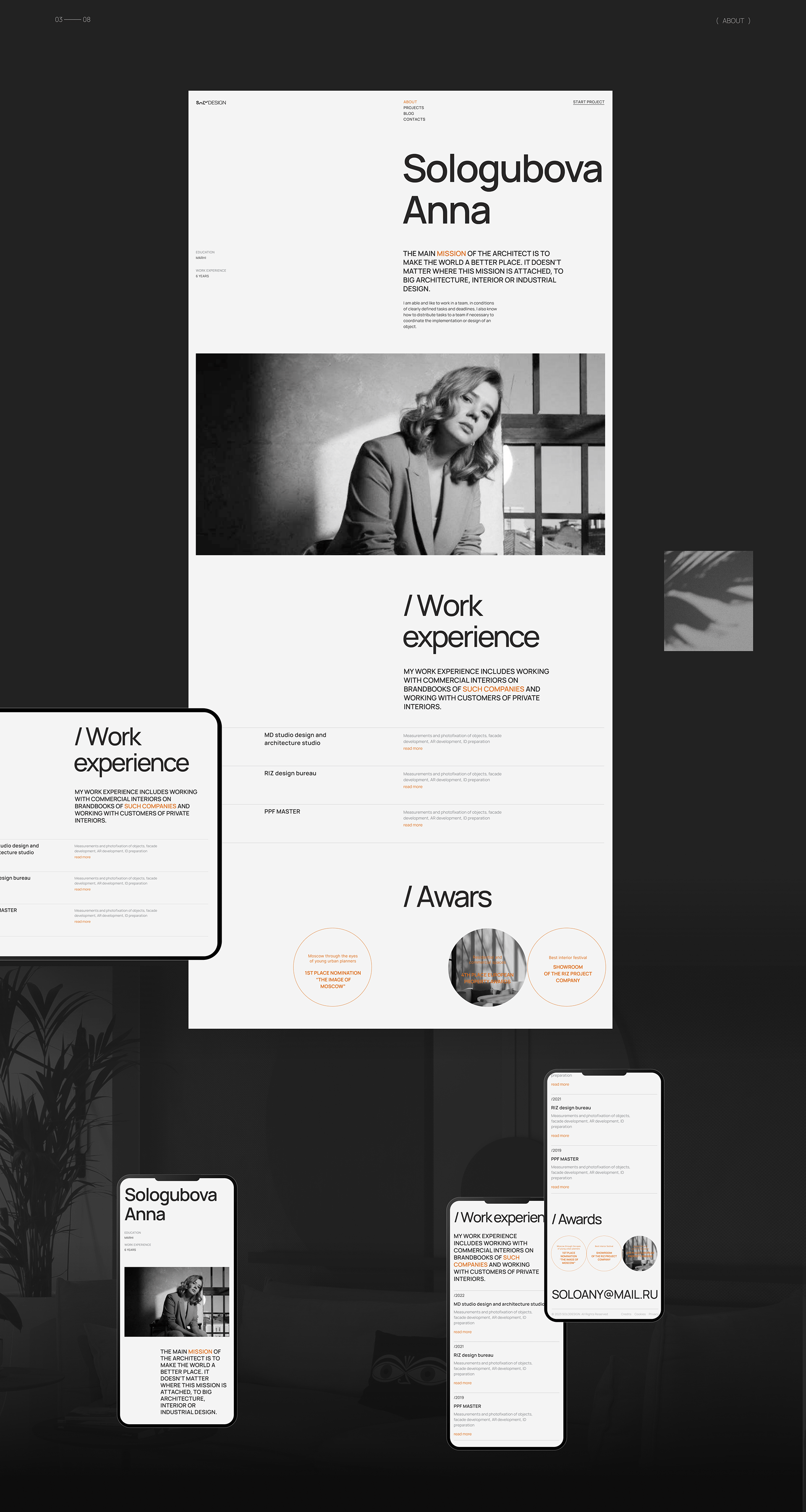 SOLODESIGN © Architecture & Interior website design — Изображение №6 — Интерфейсы на Dprofile