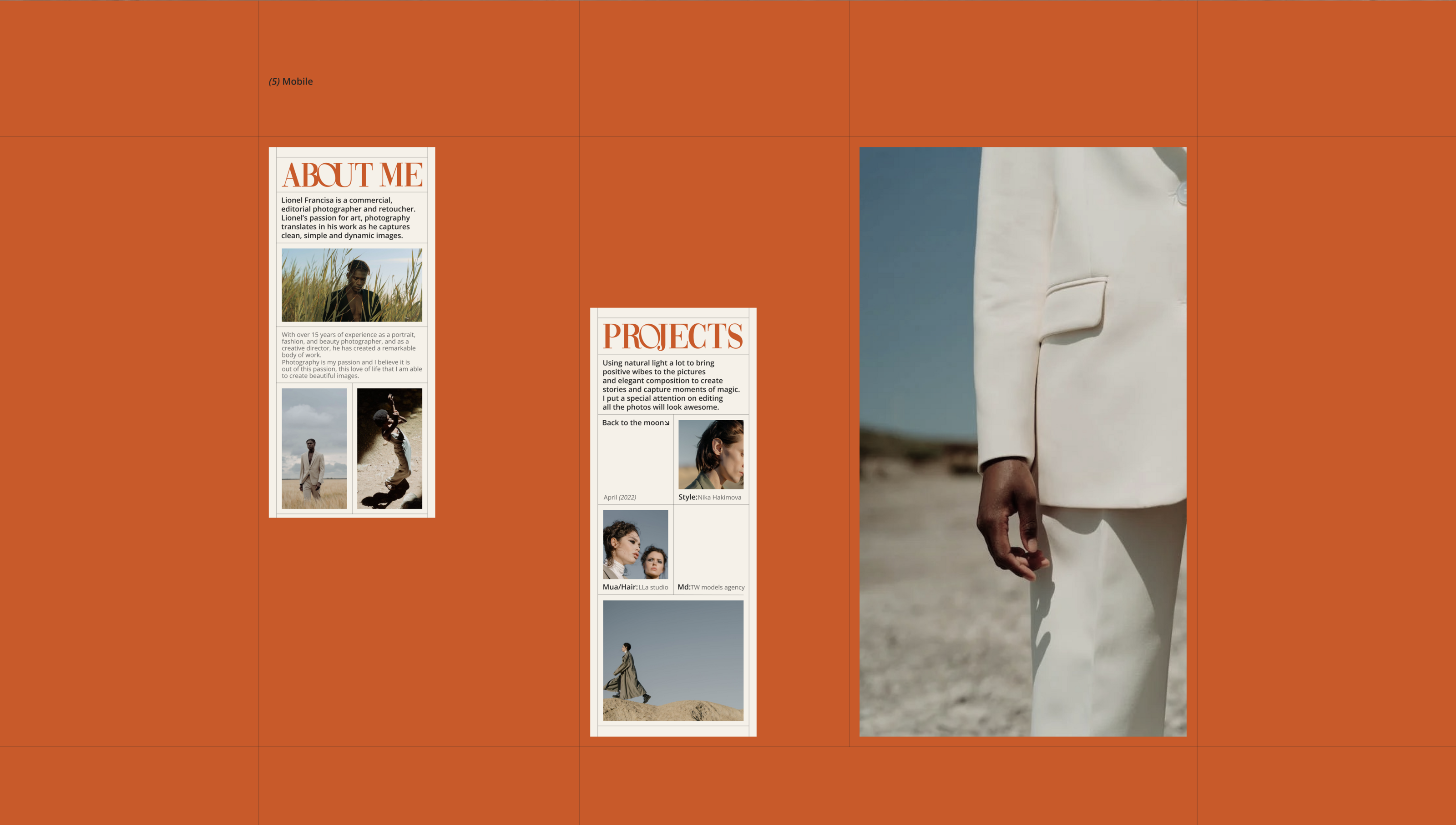 Landing page for the photographer — Изображение №12 — Интерфейсы на Dprofile