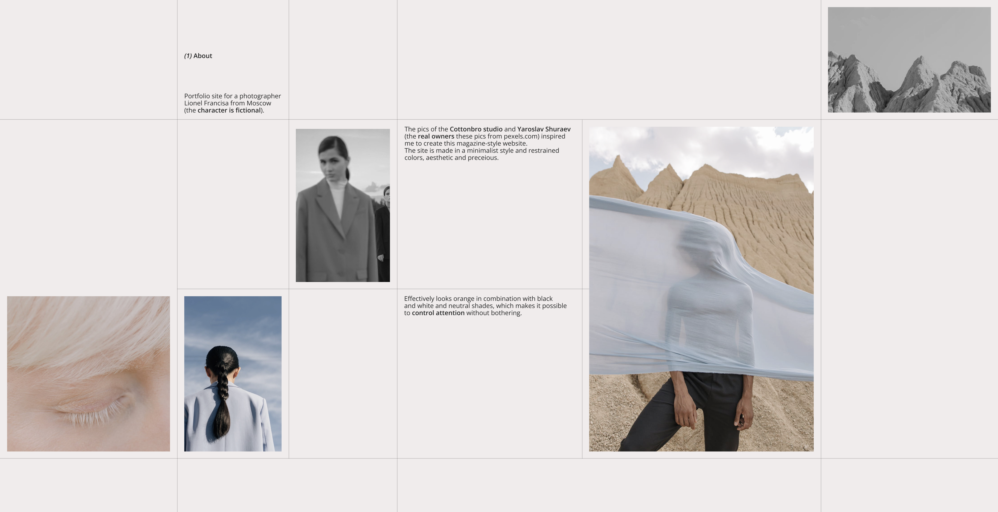 Landing page for the photographer — Изображение №2 — Интерфейсы на Dprofile