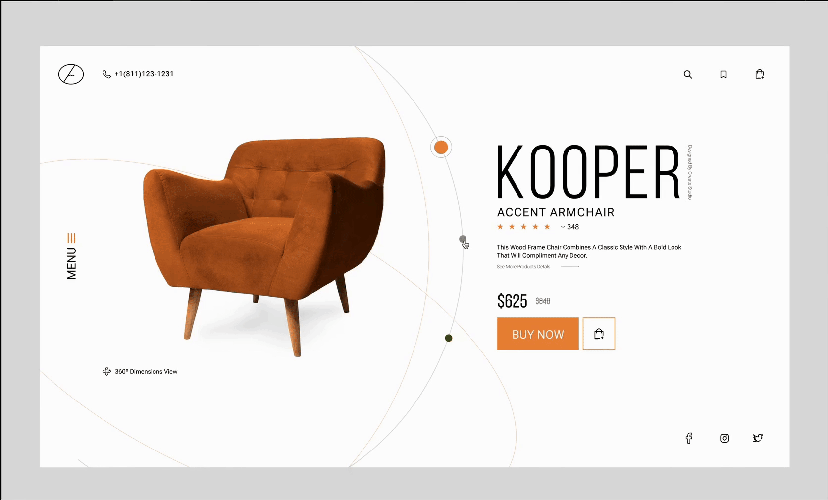 Armchair concept — Изображение №1 — Интерфейсы, Анимация на Dprofile