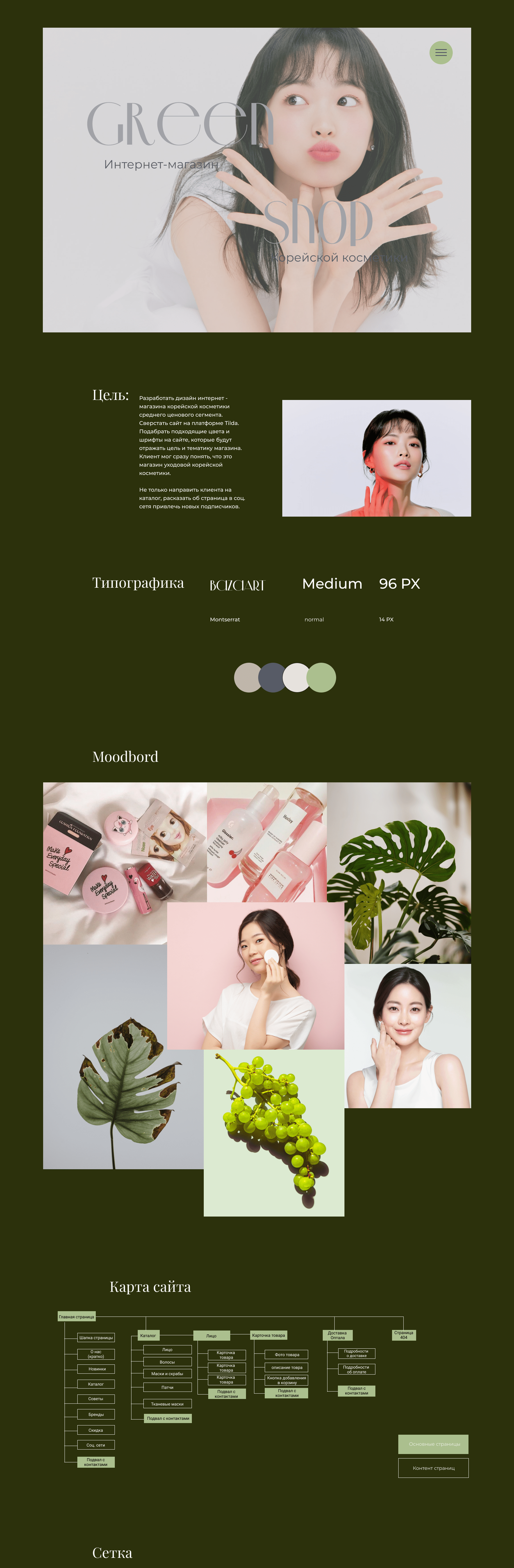 Online store of Korean cosmetics " Green Shop " — Изображение №1 — Интерфейсы, Брендинг на Dprofile