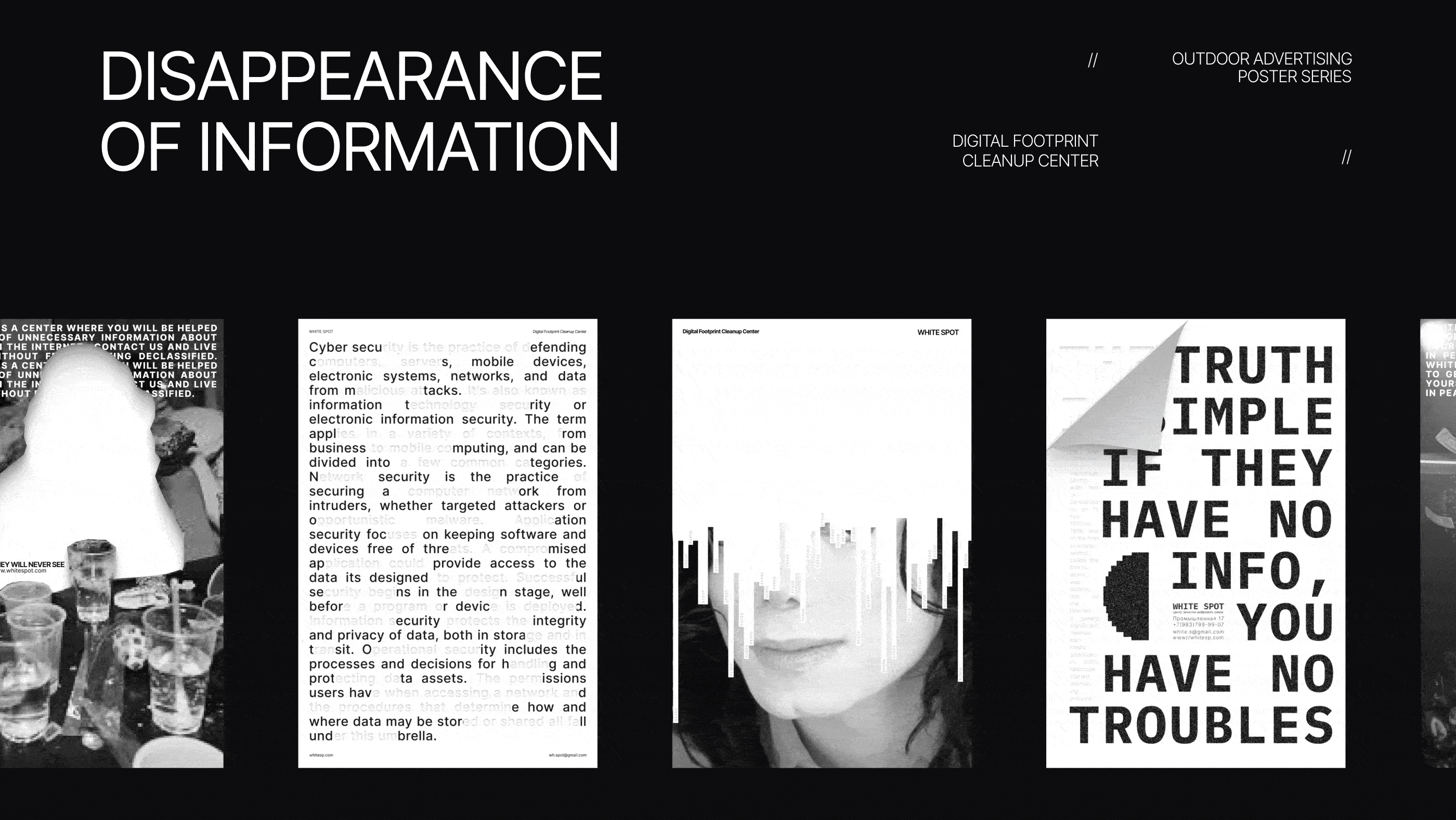 Poster series: disappearance — Изображение №1 — Брендинг, Графика на Dprofile