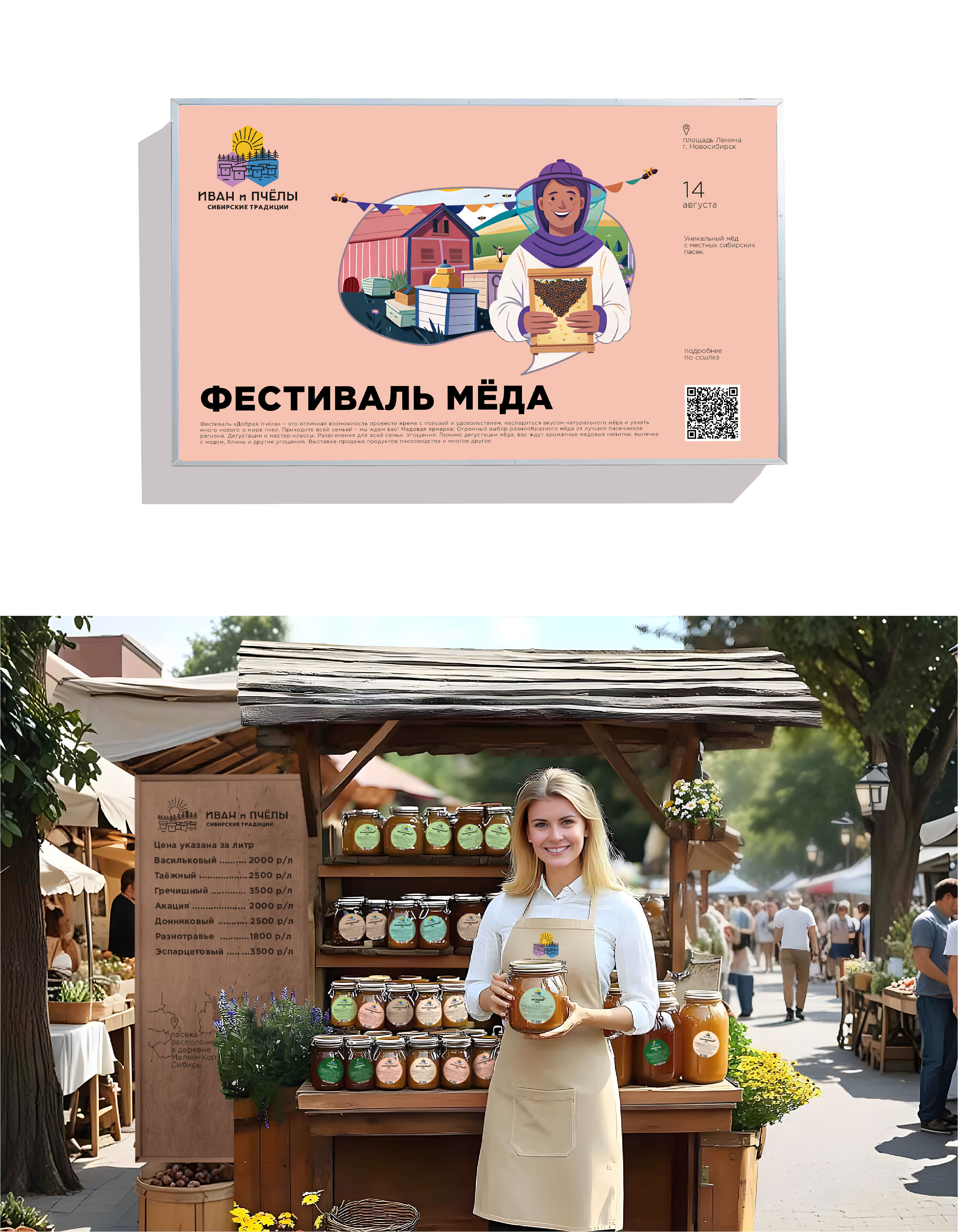 ИВАН И ПЧЁЛЫ | семейная пасека — Изображение №6 — Брендинг на Dprofile