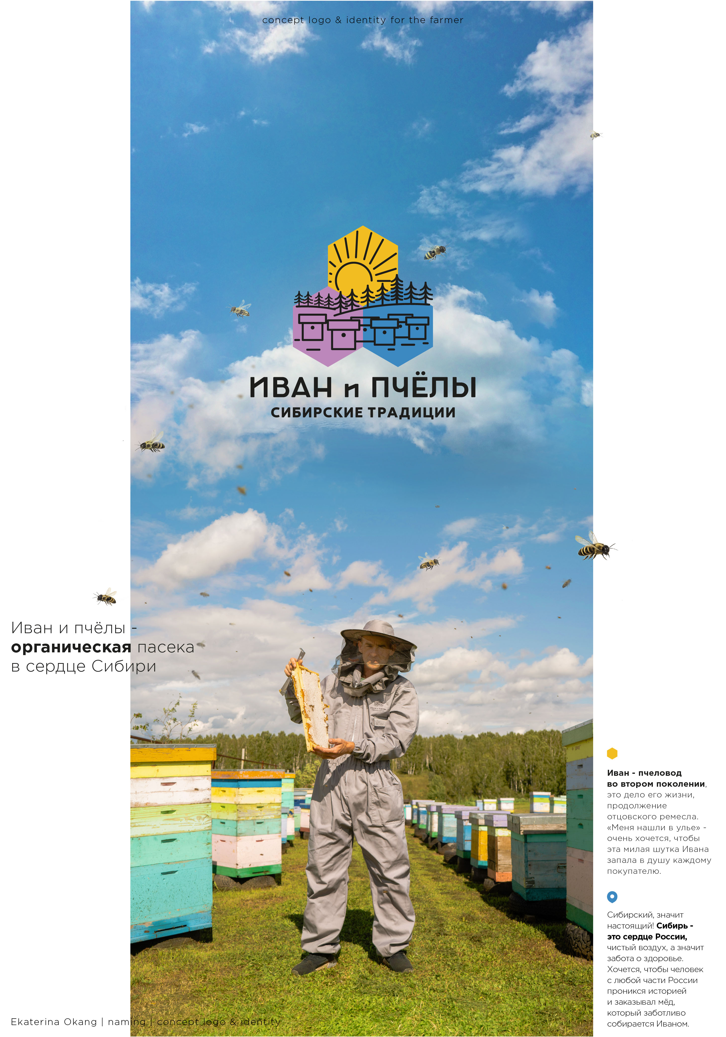 ИВАН И ПЧЁЛЫ | семейная пасека — Изображение №1 — Брендинг на Dprofile
