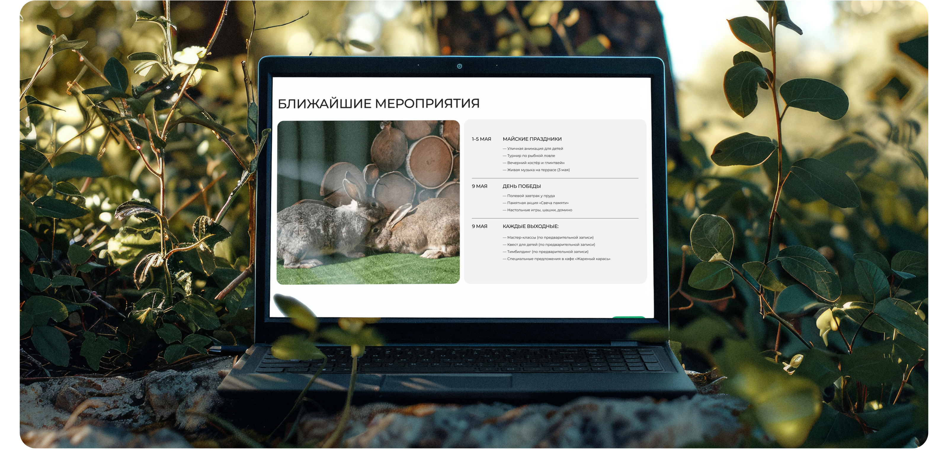 Мичуринские пруды | Сайт на Tilda — Изображение №5 — Интерфейсы на Dprofile