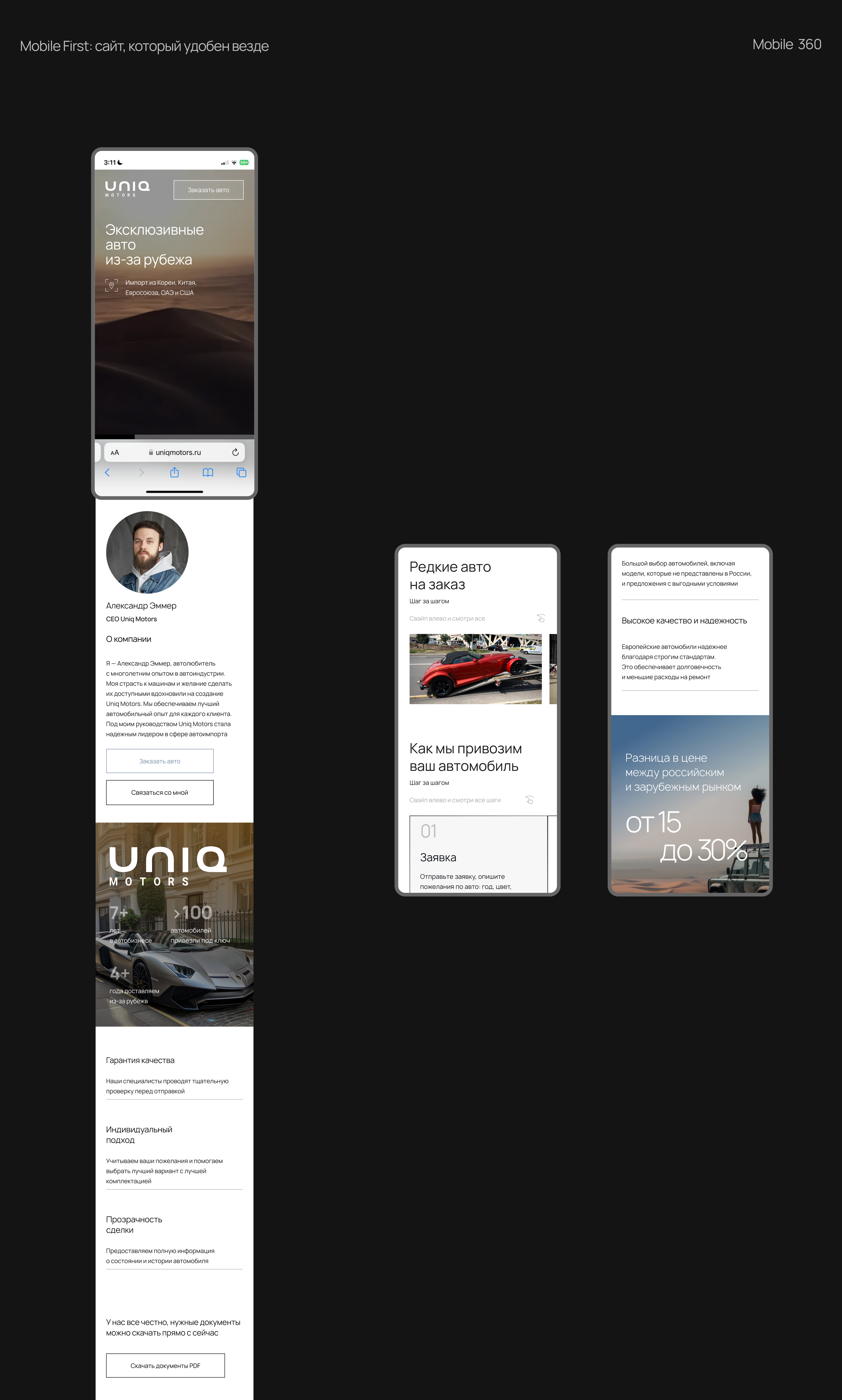 Uniq Motors | Промо-сайт — Изображение №16 — Интерфейсы на Dprofile