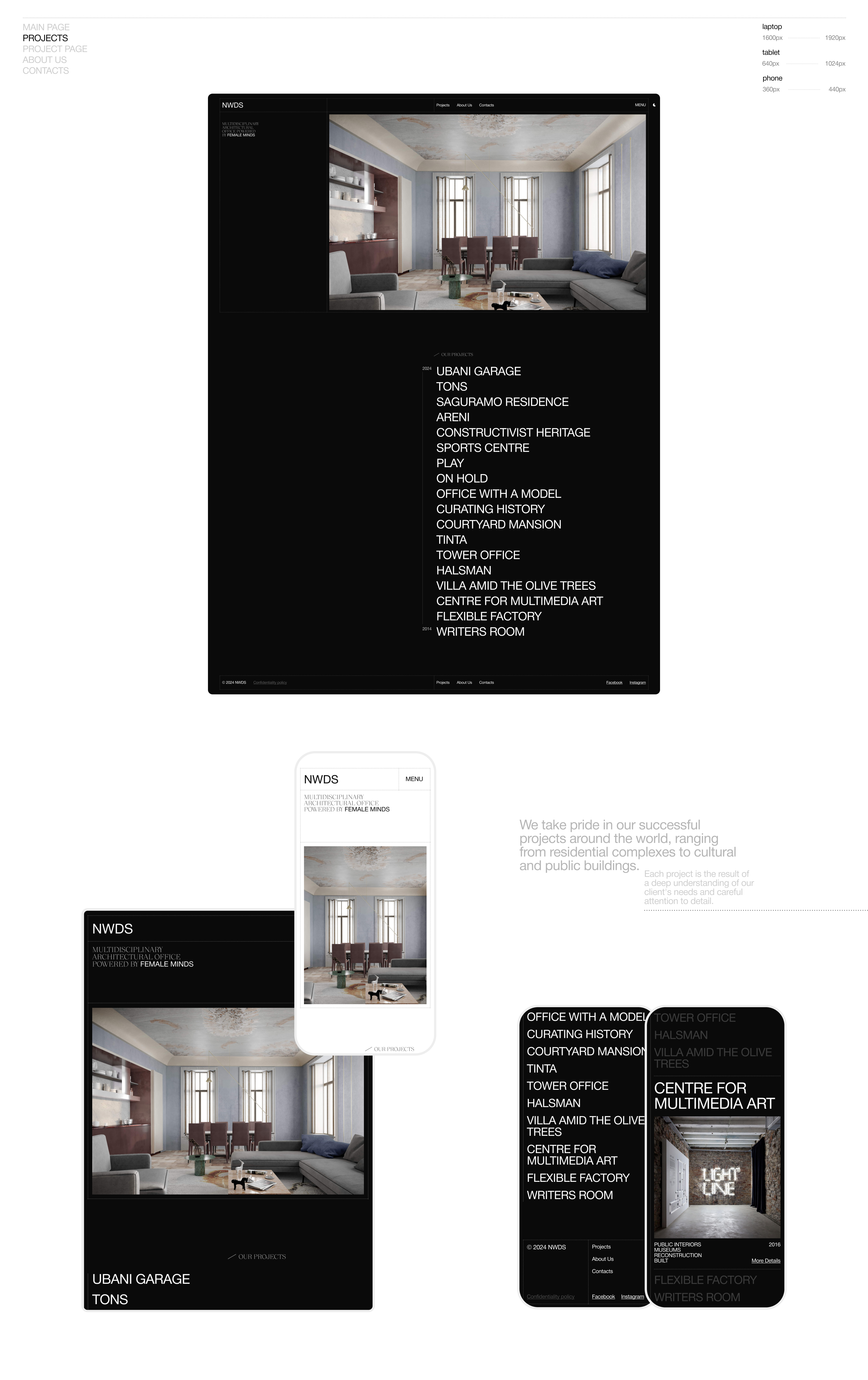 Redesign of architectural office website — Изображение №7 — Интерфейсы, Графика на Dprofile