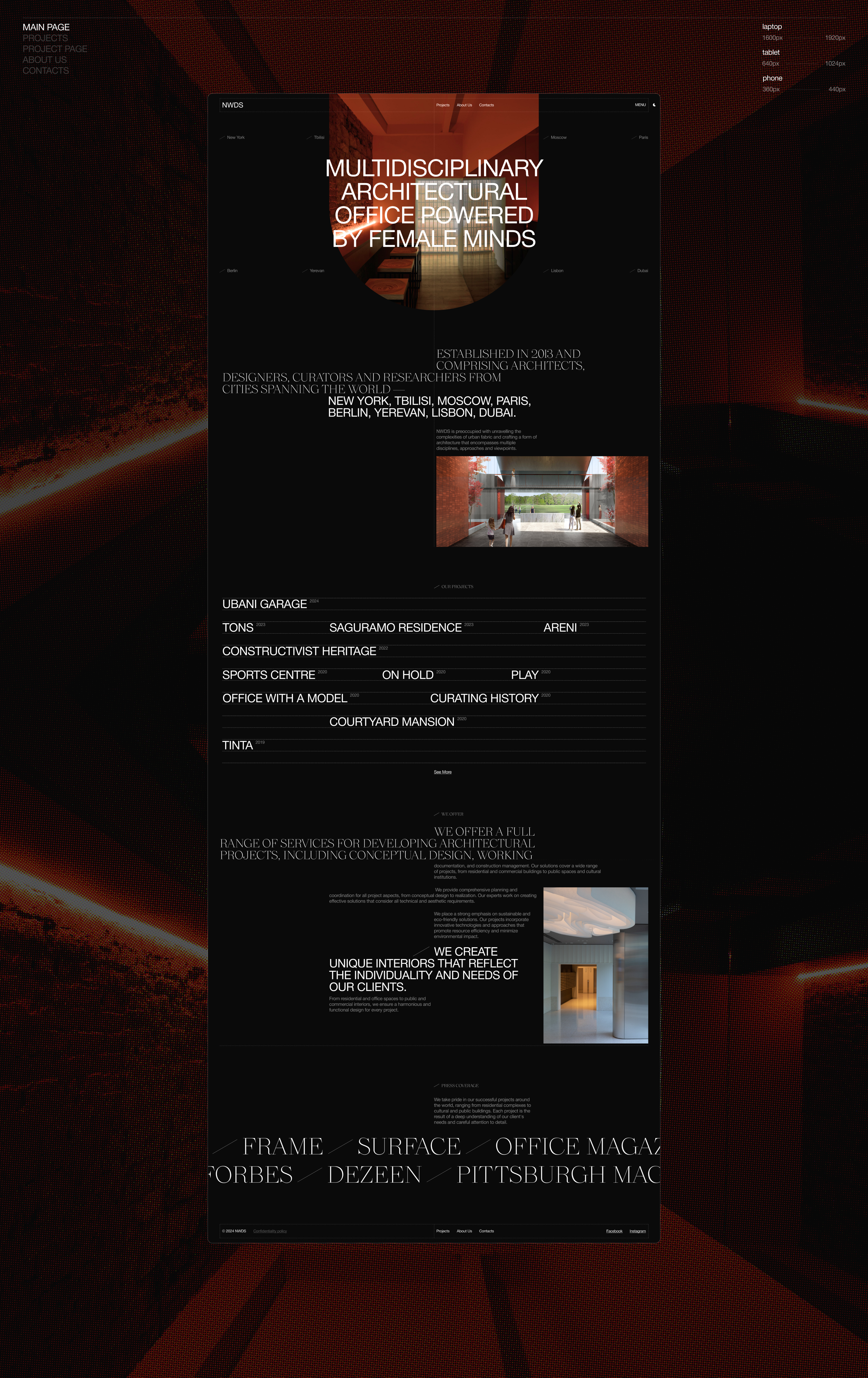 Redesign of architectural office website — Изображение №3 — Интерфейсы, Графика на Dprofile
