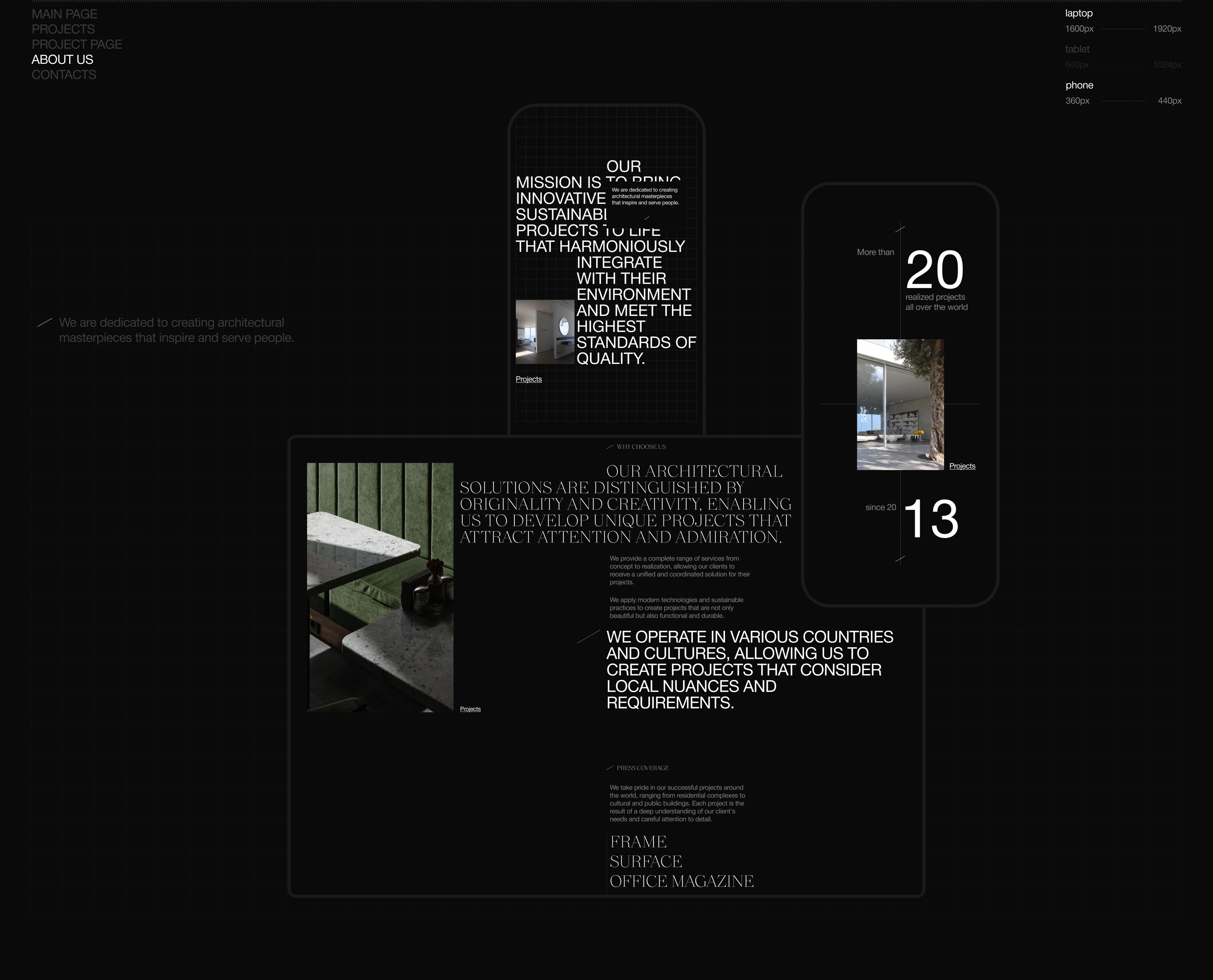 Redesign of architectural office website — Изображение №10 — Интерфейсы, Графика на Dprofile