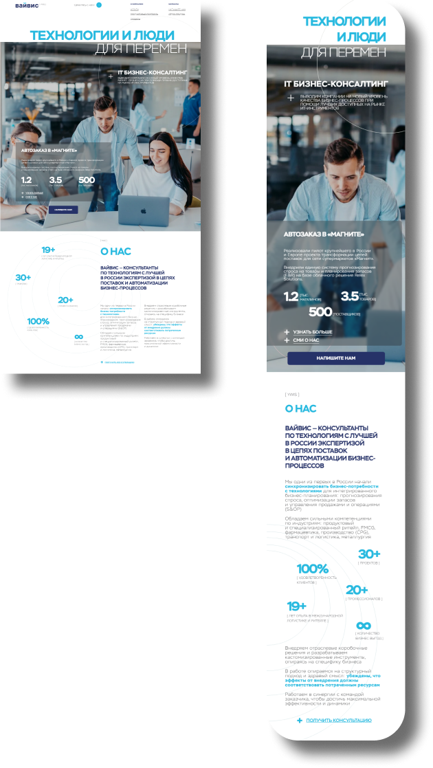 UI/UX адаптация сайта IT бизнеса&Dataviva партнеров — Изображение №1 — Интерфейсы на Dprofile