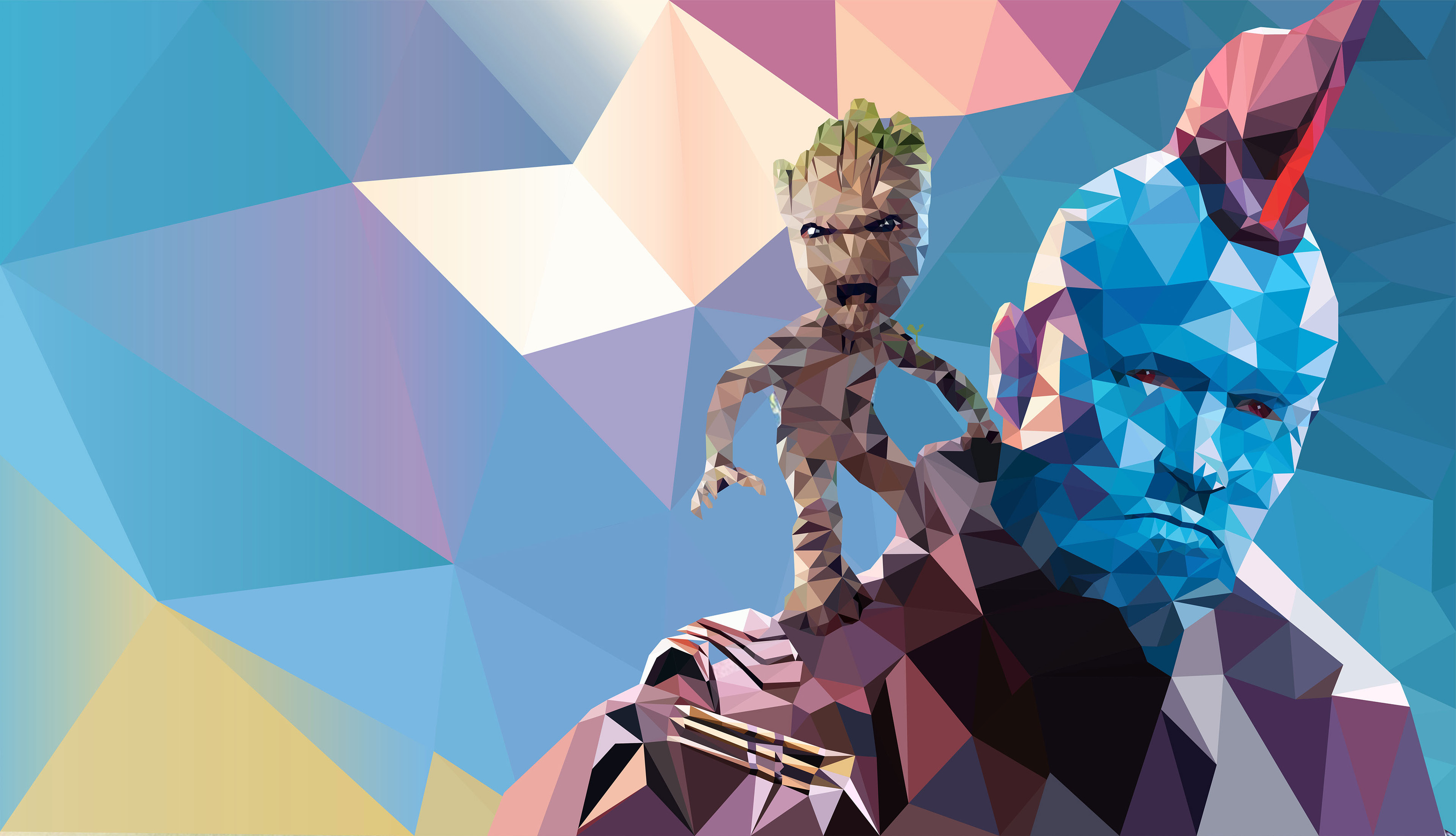 Стражи галактики LOW POLY — Изображение №4 — Иллюстрация, Графика на Dprofile