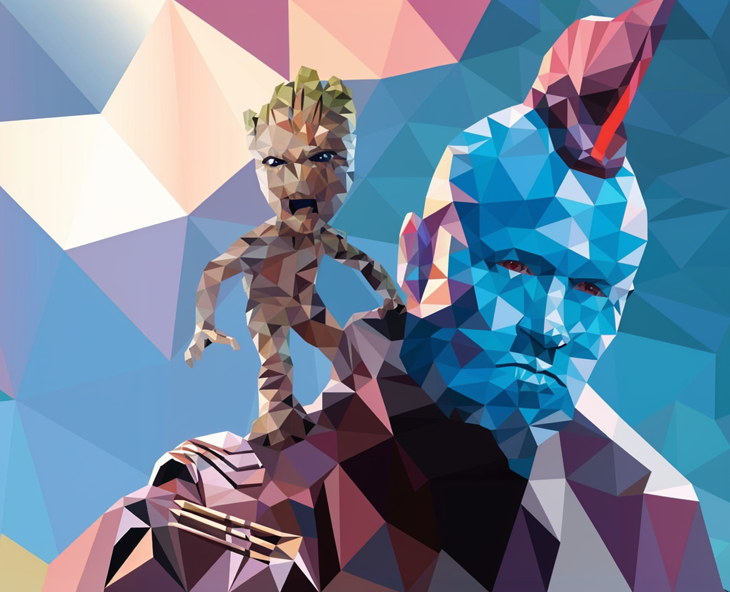 Стражи галактики LOW POLY — Иллюстрация, Графика на Dprofile