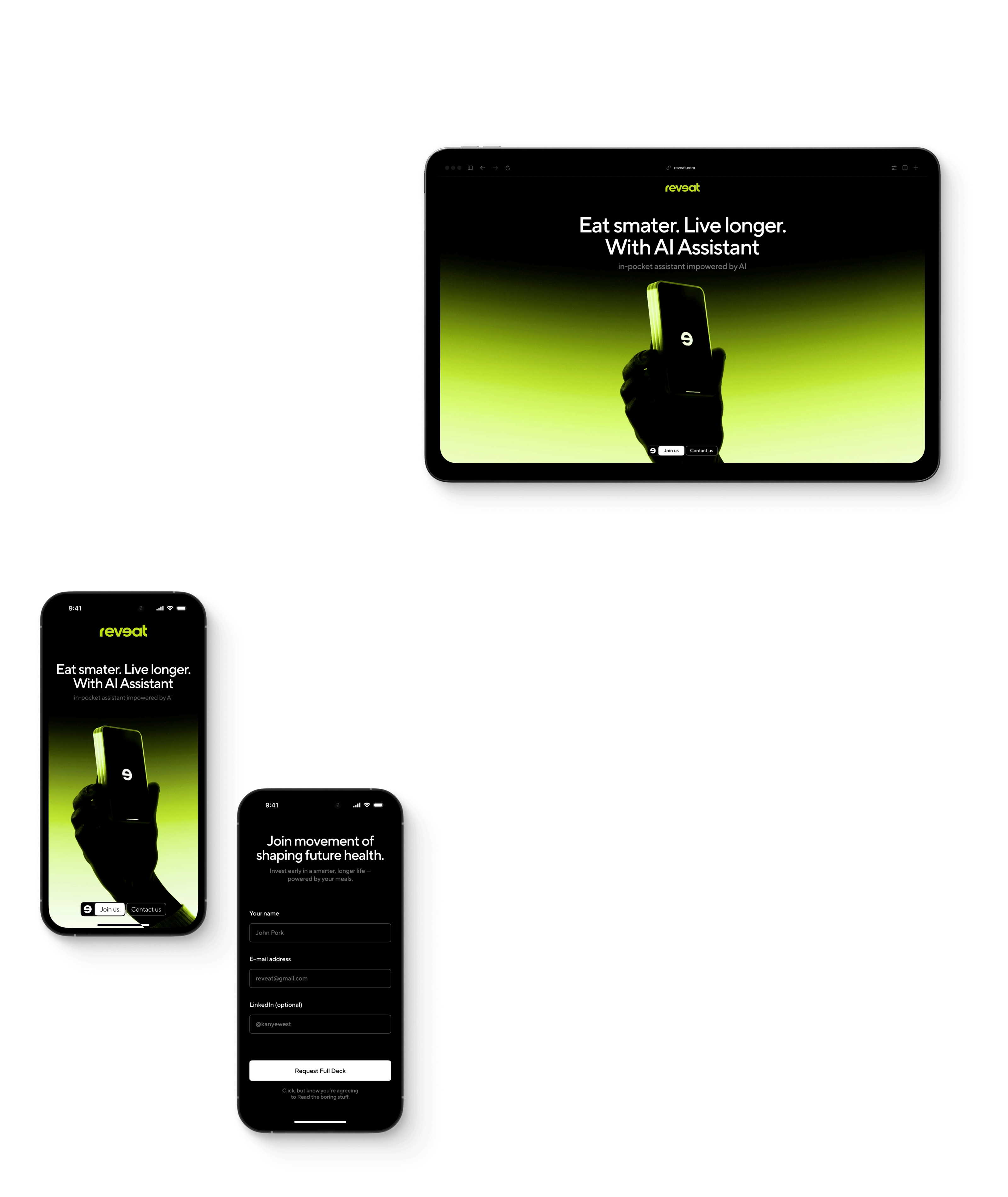 Reveat | Brand identity x Website — Изображение №13 — Интерфейсы, Брендинг на Dprofile