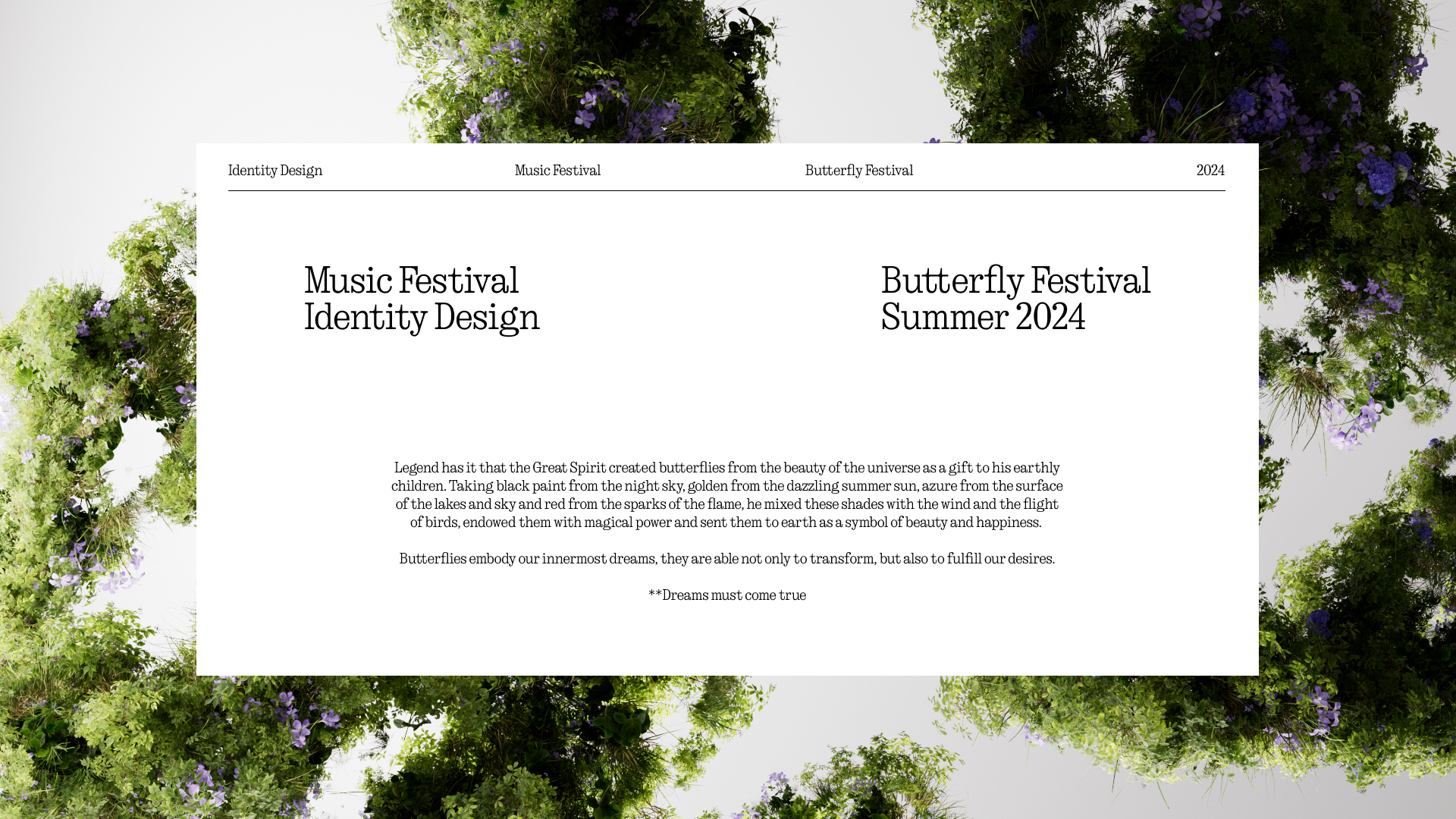 Butterfly Festival (Summer 2024) — Изображение №1 — 3D, Анимация на Dprofile