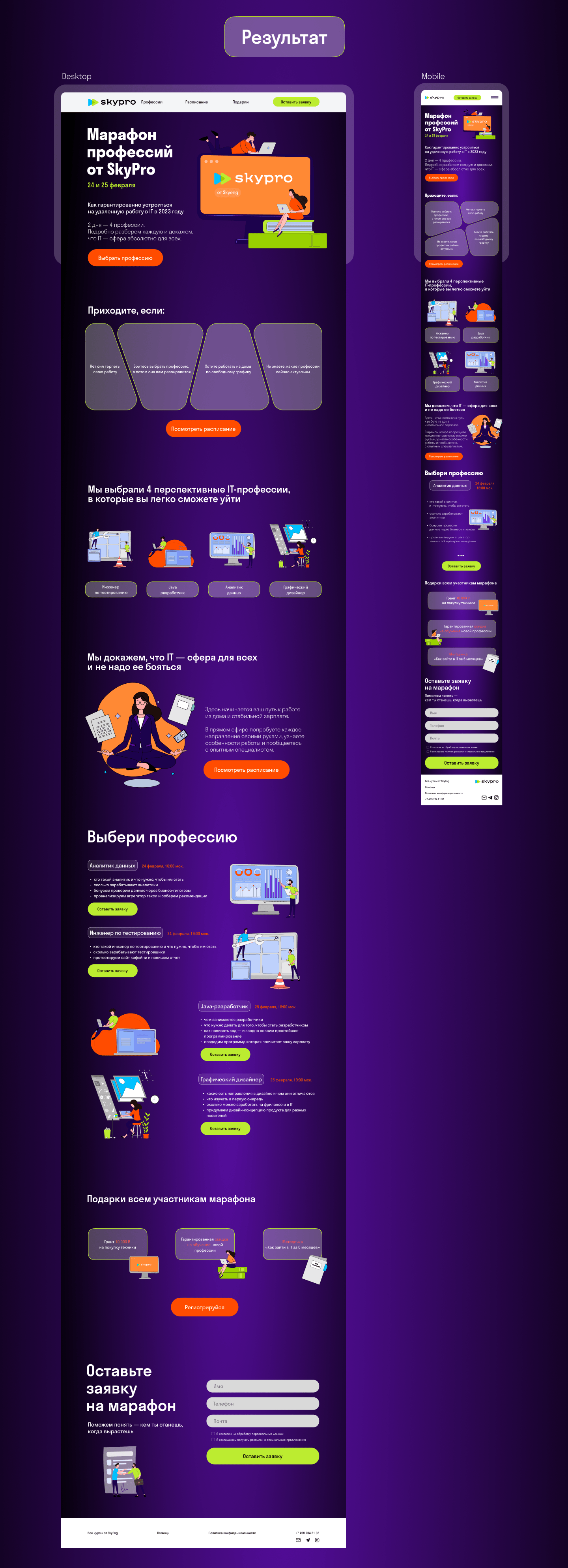 Лендинг для события — Изображение №3 — Интерфейсы на Dprofile